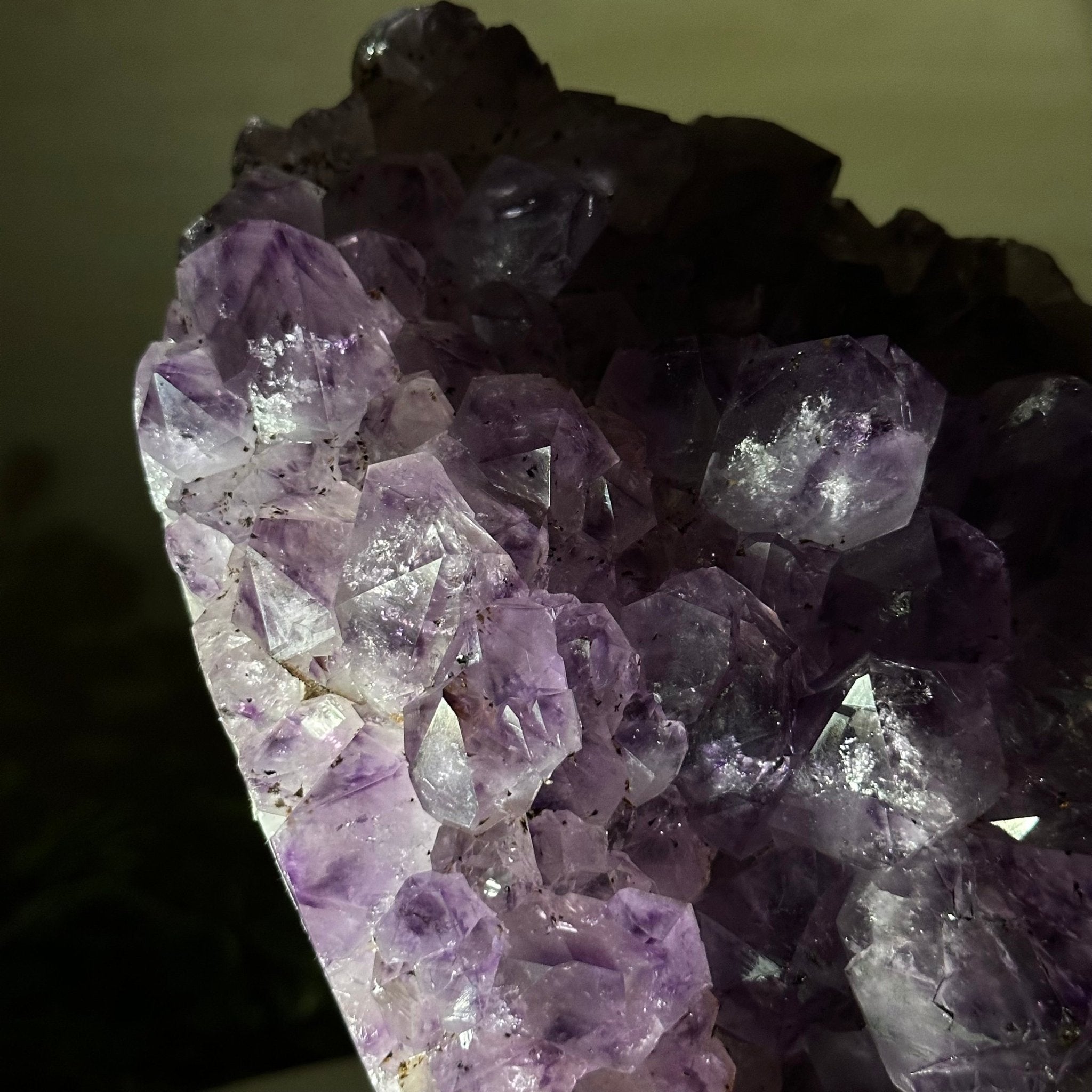 Extra Quality Amethyst Cluster, Cement Base, 10.3 lbs & 8.9" Tall #5614 - 0134 - Brazil GemsBrazil GemsExtra Quality Amethyst Cluster, Cement Base, 10.3 lbs & 8.9" Tall #5614 - 0134Clusters on Cement Bases5614 - 0134