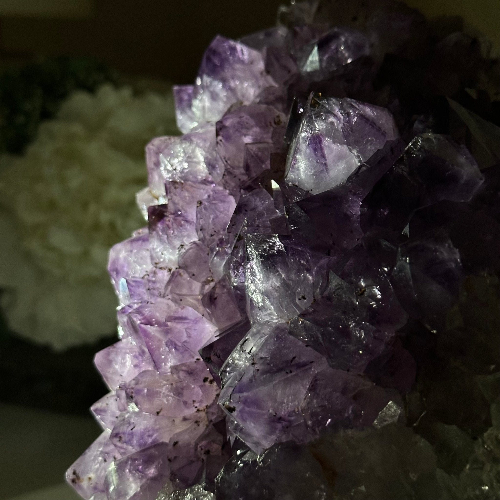 Extra Quality Amethyst Cluster, Cement Base, 10.3 lbs & 8.9" Tall #5614 - 0134 - Brazil GemsBrazil GemsExtra Quality Amethyst Cluster, Cement Base, 10.3 lbs & 8.9" Tall #5614 - 0134Clusters on Cement Bases5614 - 0134