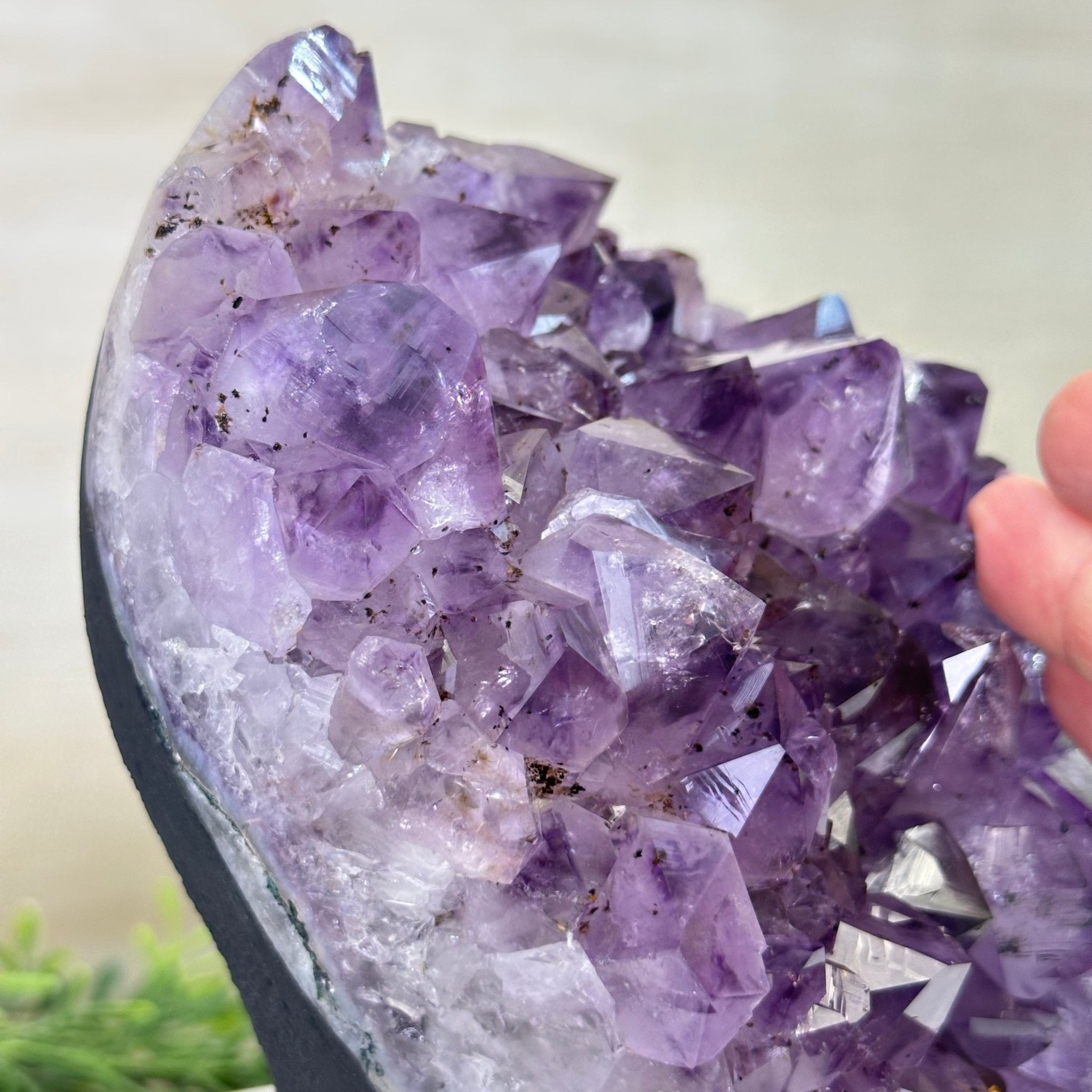 Extra Quality Amethyst Cluster, Cement Base, 10.3 lbs & 8.9" Tall #5614 - 0134 - Brazil GemsBrazil GemsExtra Quality Amethyst Cluster, Cement Base, 10.3 lbs & 8.9" Tall #5614 - 0134Clusters on Cement Bases5614 - 0134