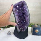 Extra Quality Amethyst Cluster, Cement Base, 10.5 lbs & 10.2" Tall #5614 - 0135 - Brazil GemsBrazil GemsExtra Quality Amethyst Cluster, Cement Base, 10.5 lbs & 10.2" Tall #5614 - 0135Clusters on Cement Bases5614 - 0135