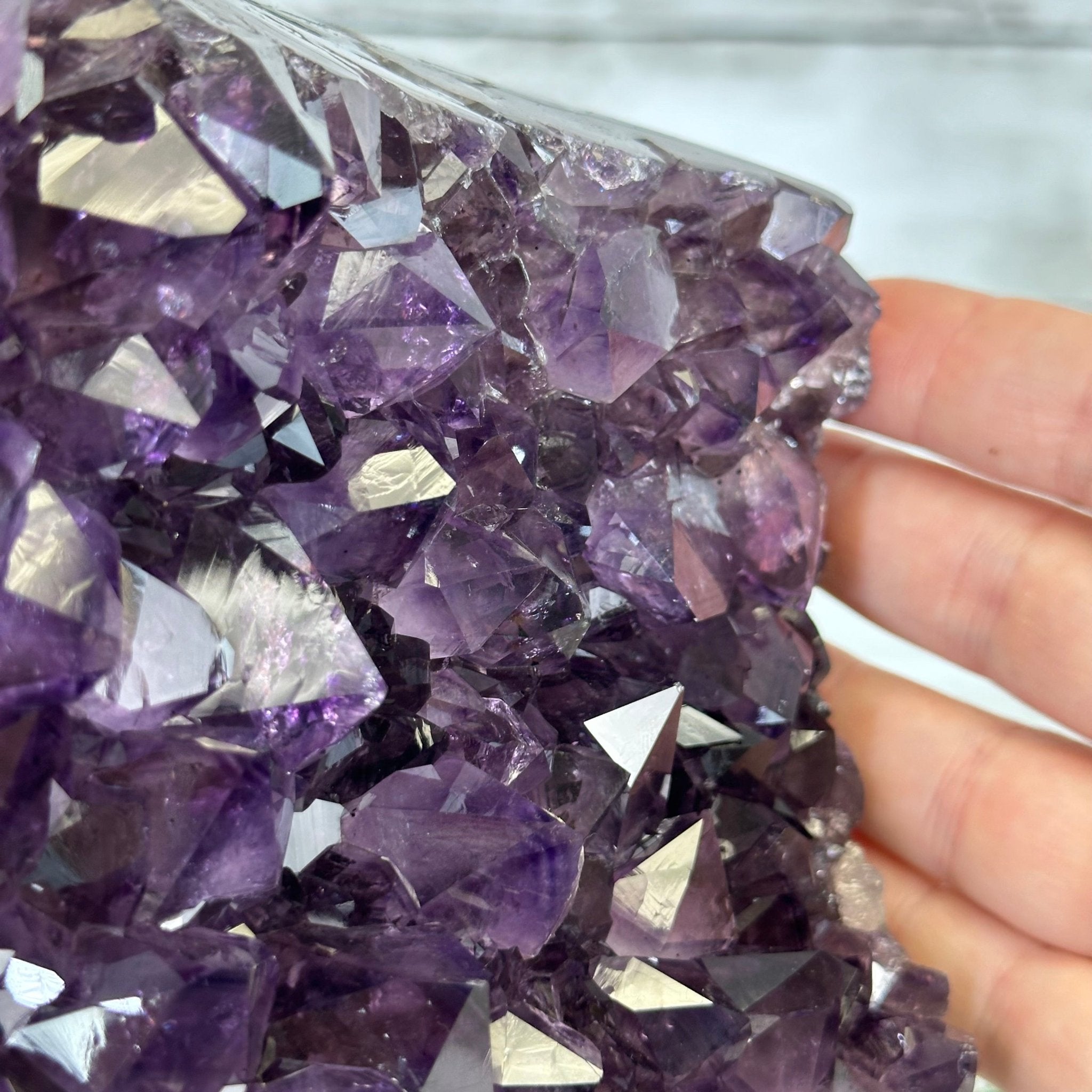 Extra Quality Amethyst Cluster, Cement Base, 10.75" Tall #5614-0113 - Brazil GemsBrazil GemsExtra Quality Amethyst Cluster, Cement Base, 10.75" Tall #5614-0113Clusters on Cement Bases5614-0113