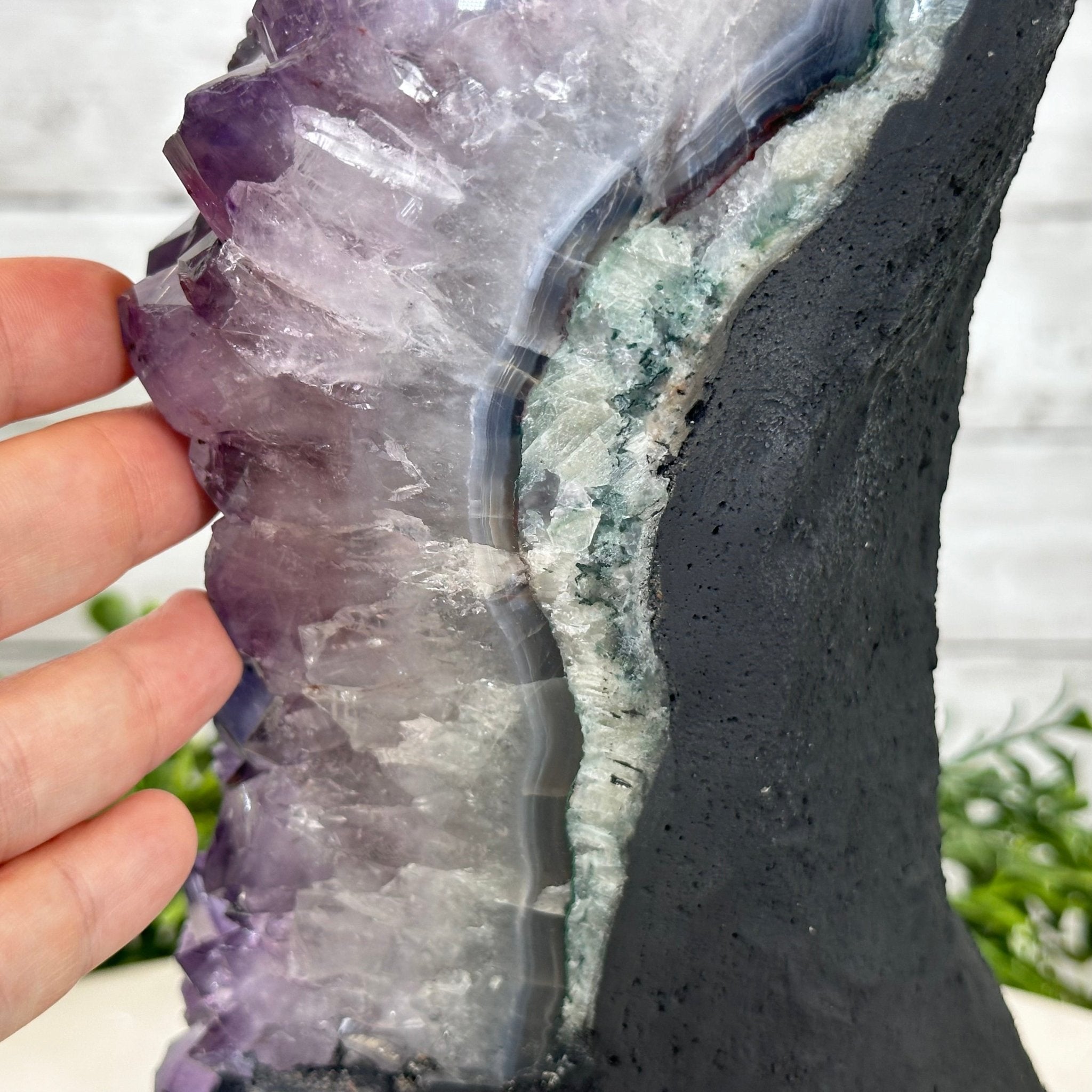 Extra Quality Amethyst Cluster, Cement Base, 11" Tall #5614-0115 - Brazil GemsBrazil GemsExtra Quality Amethyst Cluster, Cement Base, 11" Tall #5614-0115Clusters on Cement Bases5614-0115