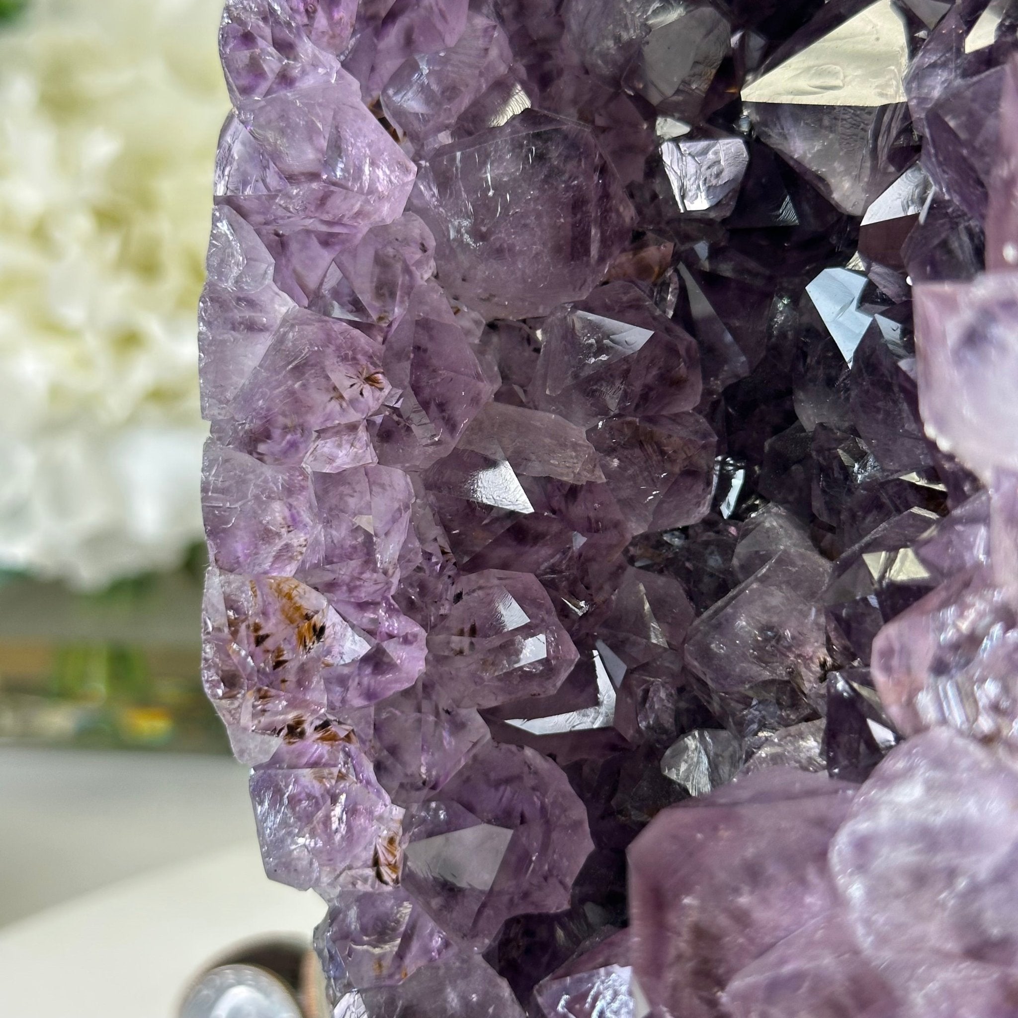 Extra Quality Amethyst Cluster, Cement Base, 11.6 lbs & 8.8" Tall #5614 - 0136 - Brazil GemsBrazil GemsExtra Quality Amethyst Cluster, Cement Base, 11.6 lbs & 8.8" Tall #5614 - 0136Clusters on Cement Bases5614 - 0136