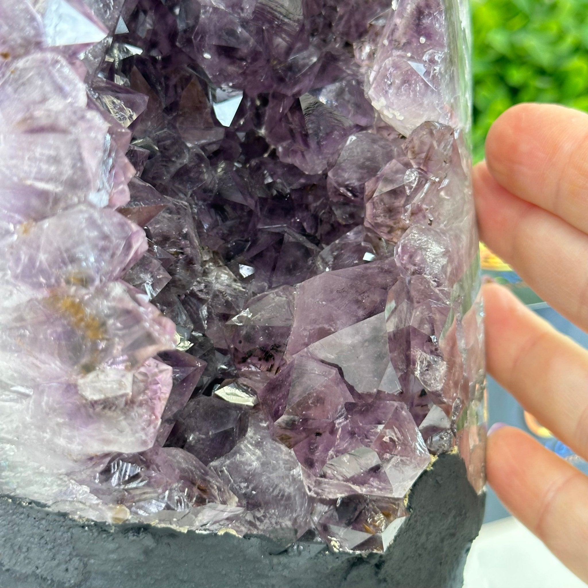 Extra Quality Amethyst Cluster, Cement Base, 11.6 lbs & 8.8" Tall #5614 - 0136 - Brazil GemsBrazil GemsExtra Quality Amethyst Cluster, Cement Base, 11.6 lbs & 8.8" Tall #5614 - 0136Clusters on Cement Bases5614 - 0136