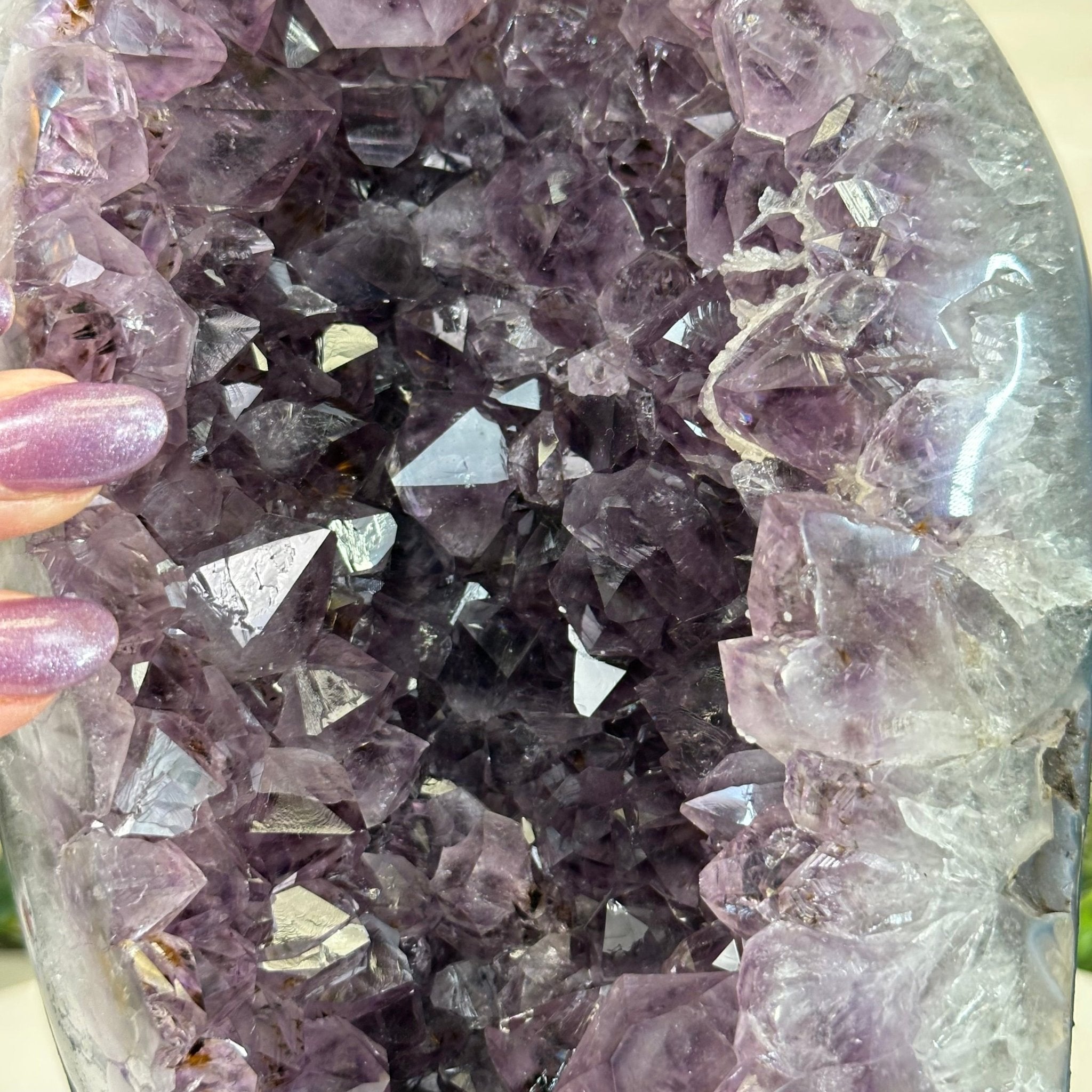 Extra Quality Amethyst Cluster, Cement Base, 11.6 lbs & 8.8" Tall #5614 - 0136 - Brazil GemsBrazil GemsExtra Quality Amethyst Cluster, Cement Base, 11.6 lbs & 8.8" Tall #5614 - 0136Clusters on Cement Bases5614 - 0136