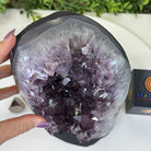 Extra Quality Amethyst Cluster, Cement Base, 11.6 lbs & 8.8" Tall #5614 - 0136 - Brazil GemsBrazil GemsExtra Quality Amethyst Cluster, Cement Base, 11.6 lbs & 8.8" Tall #5614 - 0136Clusters on Cement Bases5614 - 0136