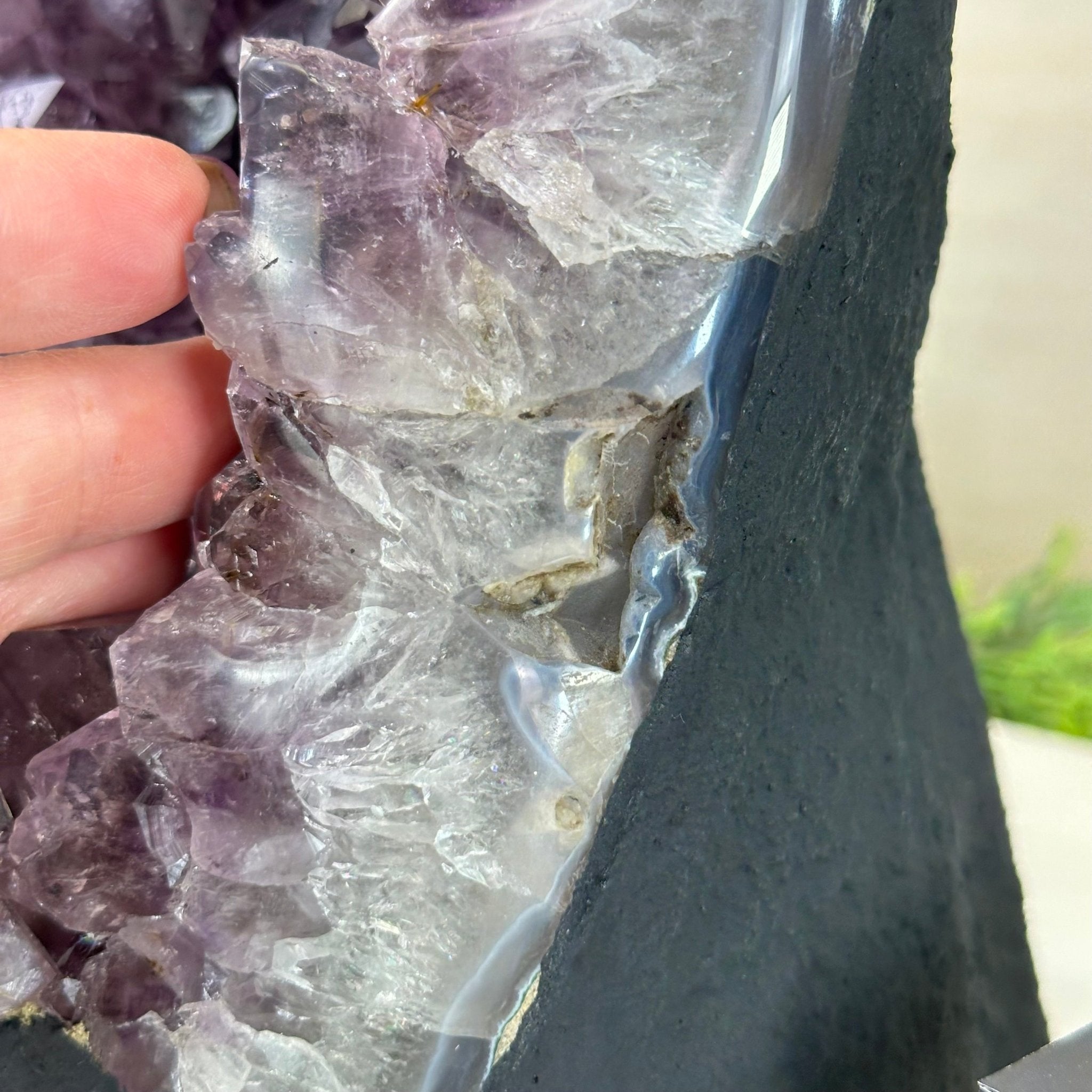 Extra Quality Amethyst Cluster, Cement Base, 11.6 lbs & 8.8" Tall #5614 - 0136 - Brazil GemsBrazil GemsExtra Quality Amethyst Cluster, Cement Base, 11.6 lbs & 8.8" Tall #5614 - 0136Clusters on Cement Bases5614 - 0136