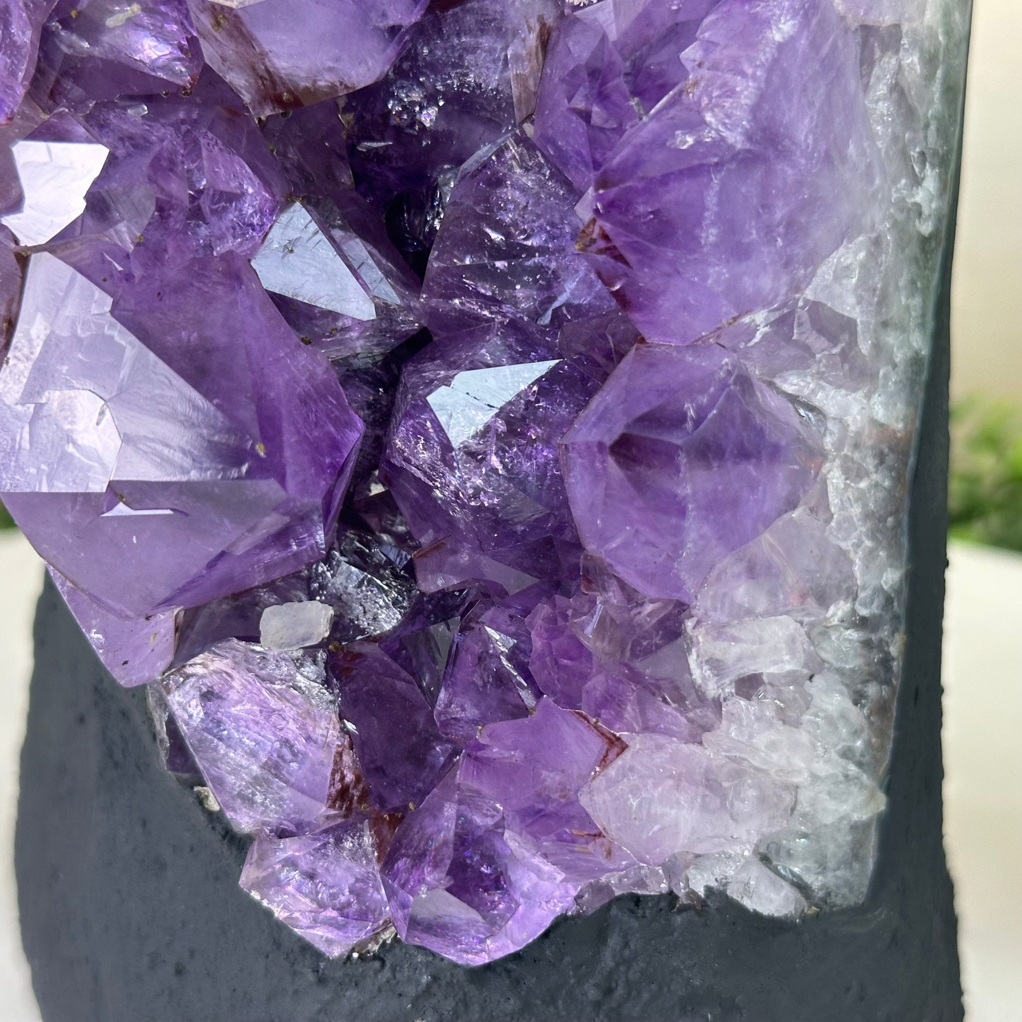 Extra Quality Amethyst Cluster, Cement Base, 11.8 lbs & 10.4" Tall #5614 - 0138 - Brazil GemsBrazil GemsExtra Quality Amethyst Cluster, Cement Base, 11.8 lbs & 10.4" Tall #5614 - 0138Clusters on Cement Bases5614 - 0138