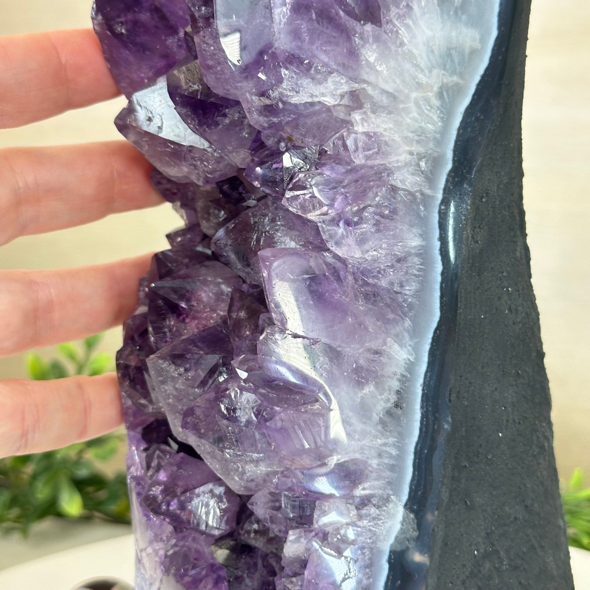 Extra Quality Amethyst Cluster, Cement Base, 11.8 lbs & 12.5" Tall #5614 - 0137 - Brazil GemsBrazil GemsExtra Quality Amethyst Cluster, Cement Base, 11.8 lbs & 12.5" Tall #5614 - 0137Clusters on Cement Bases5614 - 0137