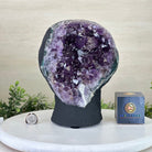 Extra Quality Amethyst Cluster, Cement Base, 13.1 lbs & 9.6" Tall #5614 - 0142 - Brazil GemsBrazil GemsExtra Quality Amethyst Cluster, Cement Base, 13.1 lbs & 9.6" Tall #5614 - 0142Clusters on Cement Bases5614 - 0142