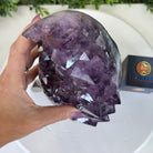 Extra Quality Amethyst Cluster, Cement Base, 14 lbs & 11.9" Tall #5614 - 0144 - Brazil GemsBrazil GemsExtra Quality Amethyst Cluster, Cement Base, 14 lbs & 11.9" Tall #5614 - 0144Clusters on Cement Bases5614 - 0144