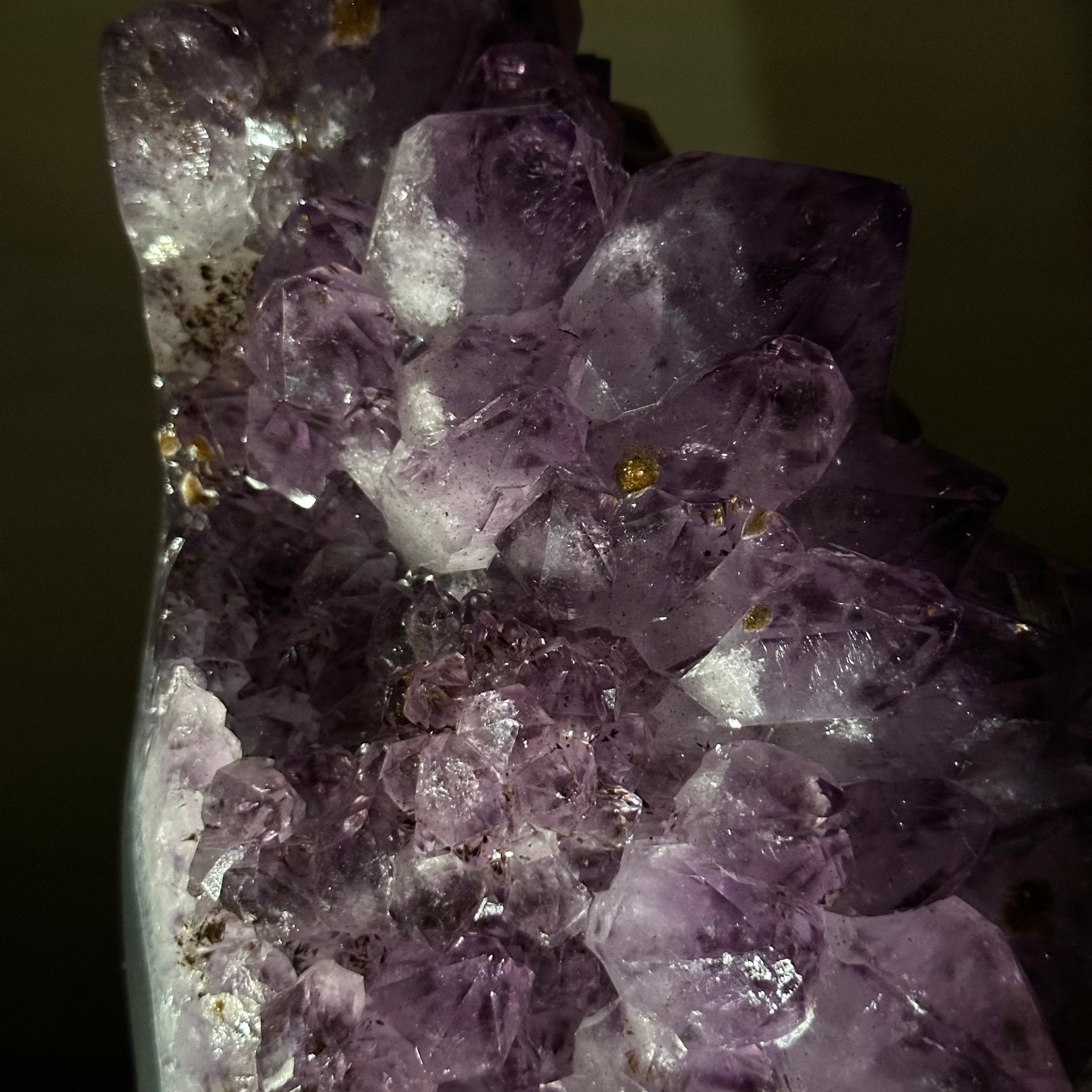 Extra Quality Amethyst Cluster, Cement Base, 14 lbs & 11.9" Tall #5614 - 0144 - Brazil GemsBrazil GemsExtra Quality Amethyst Cluster, Cement Base, 14 lbs & 11.9" Tall #5614 - 0144Clusters on Cement Bases5614 - 0144