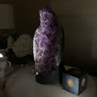 Extra Quality Amethyst Cluster, Cement Base, 14 lbs & 11.9" Tall #5614 - 0144 - Brazil GemsBrazil GemsExtra Quality Amethyst Cluster, Cement Base, 14 lbs & 11.9" Tall #5614 - 0144Clusters on Cement Bases5614 - 0144