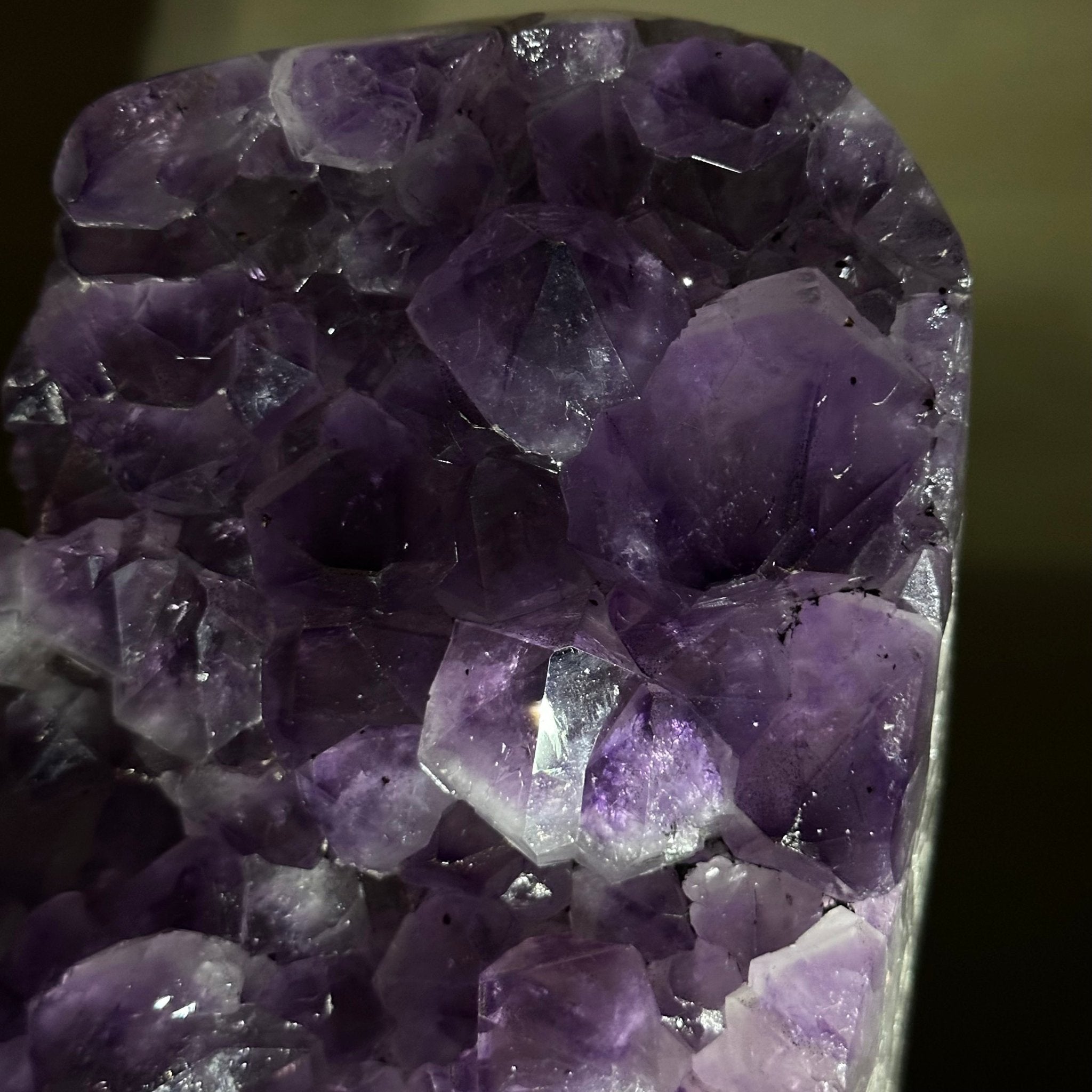 Extra Quality Amethyst Cluster, Cement Base, 14 lbs & 12.1" Tall #5614 - 0143 - Brazil GemsBrazil GemsExtra Quality Amethyst Cluster, Cement Base, 14 lbs & 12.1" Tall #5614 - 0143Clusters on Cement Bases5614 - 0143