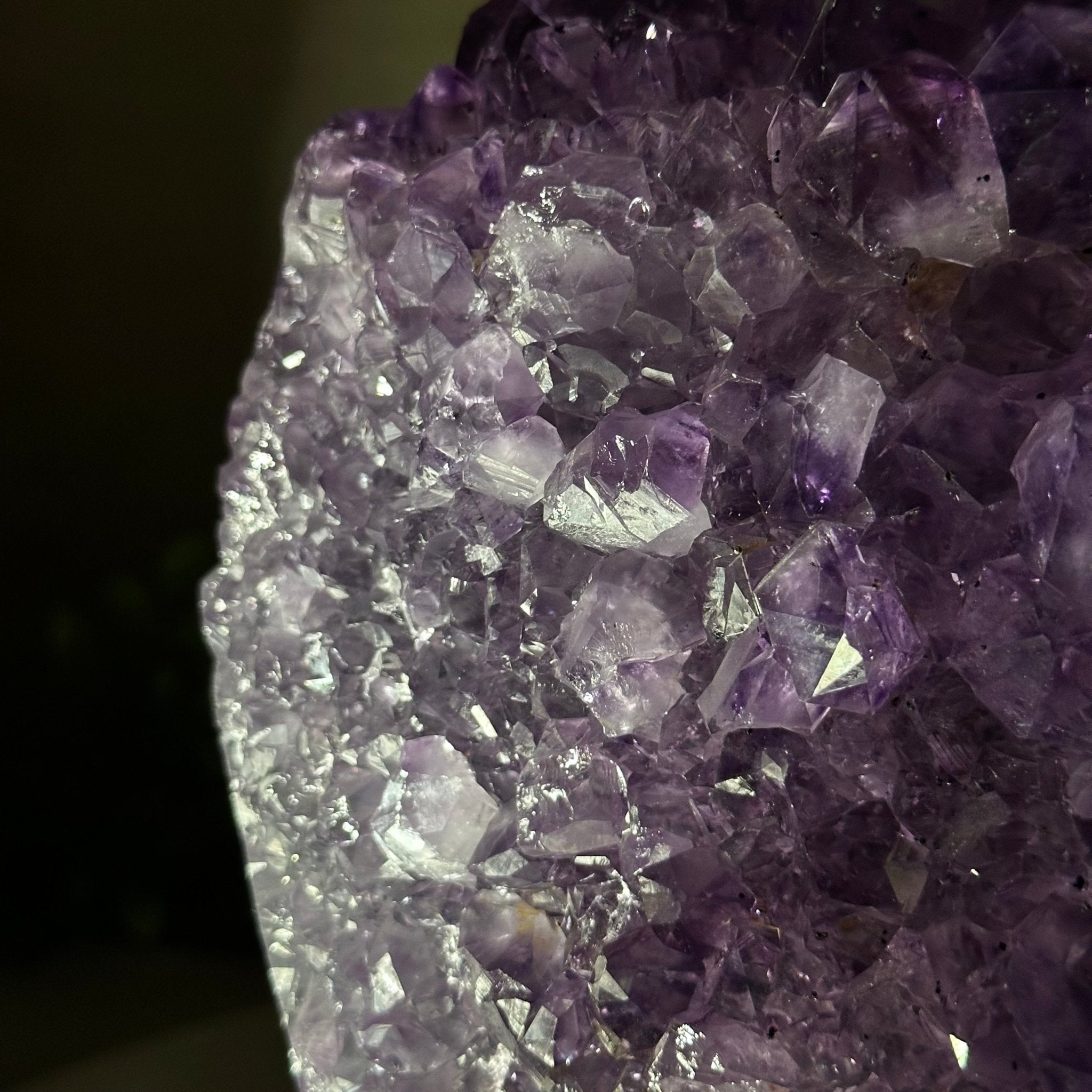 Extra Quality Amethyst Cluster, Cement Base, 14 lbs & 9.3" Tall #5614 - 0145 - Brazil GemsBrazil GemsExtra Quality Amethyst Cluster, Cement Base, 14 lbs & 9.3" Tall #5614 - 0145Clusters on Cement Bases5614 - 0145