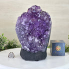 Extra Quality Amethyst Cluster, Cement Base, 14 lbs & 9.3" Tall #5614 - 0145 - Brazil GemsBrazil GemsExtra Quality Amethyst Cluster, Cement Base, 14 lbs & 9.3" Tall #5614 - 0145Clusters on Cement Bases5614 - 0145