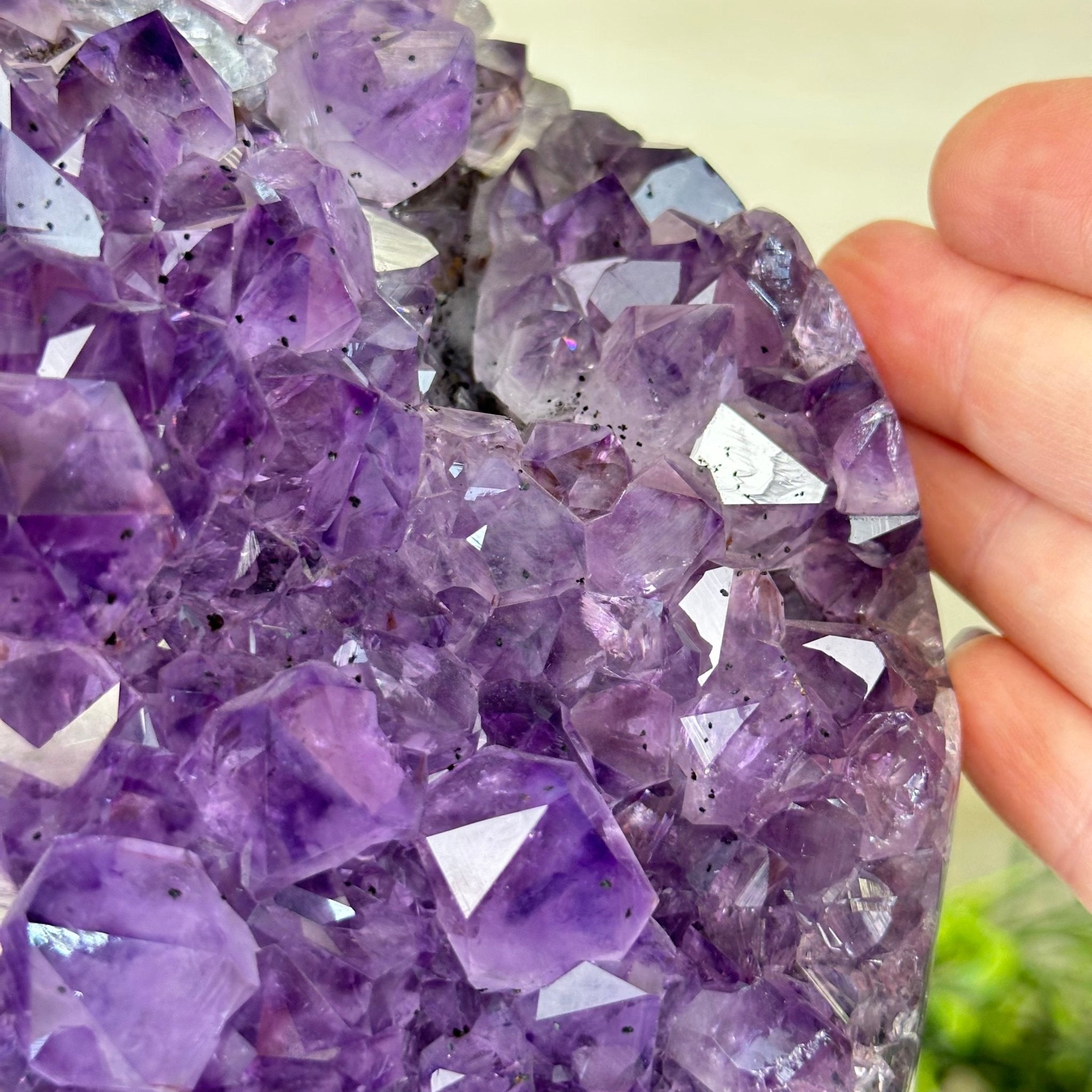 Extra Quality Amethyst Cluster, Cement Base, 14 lbs & 9.3" Tall #5614 - 0145 - Brazil GemsBrazil GemsExtra Quality Amethyst Cluster, Cement Base, 14 lbs & 9.3" Tall #5614 - 0145Clusters on Cement Bases5614 - 0145