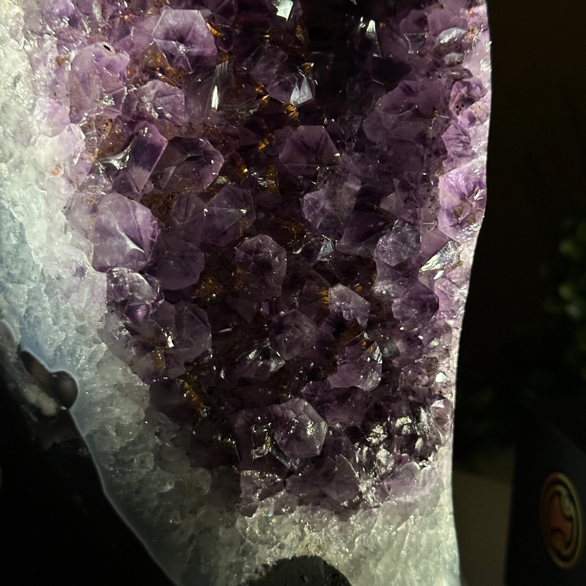 Extra Quality Amethyst Cluster, Cement Base, 16.2 lbs & 12.5" Tall #5614 - 0148 - Brazil GemsBrazil GemsExtra Quality Amethyst Cluster, Cement Base, 16.2 lbs & 12.5" Tall #5614 - 0148Clusters on Cement Bases5614 - 0148