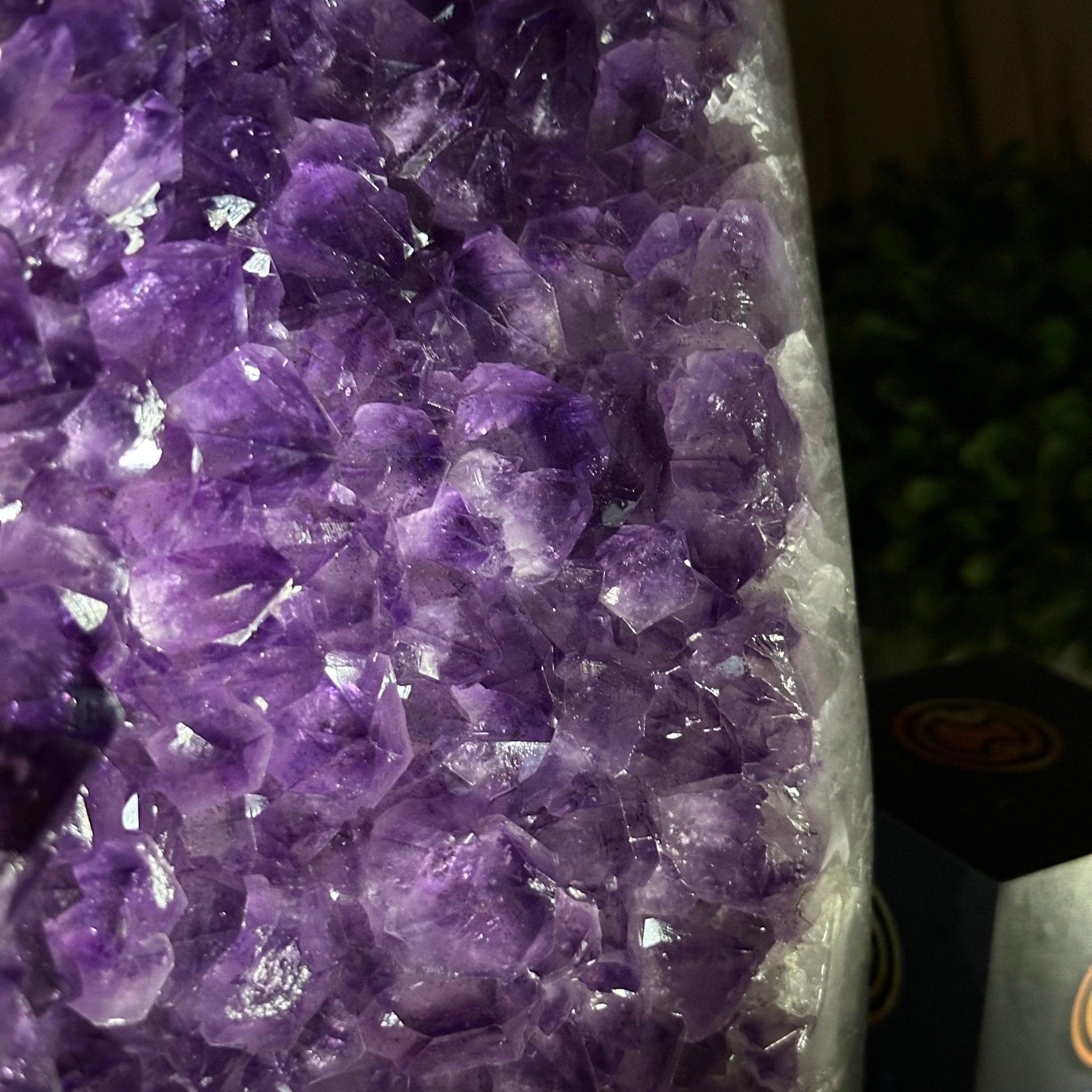 Extra Quality Amethyst Cluster, Cement Base, 16.8 lbs & 11" Tall #5614 - 0150 - Brazil GemsBrazil GemsExtra Quality Amethyst Cluster, Cement Base, 16.8 lbs & 11" Tall #5614 - 0150Clusters on Cement Bases5614 - 0150