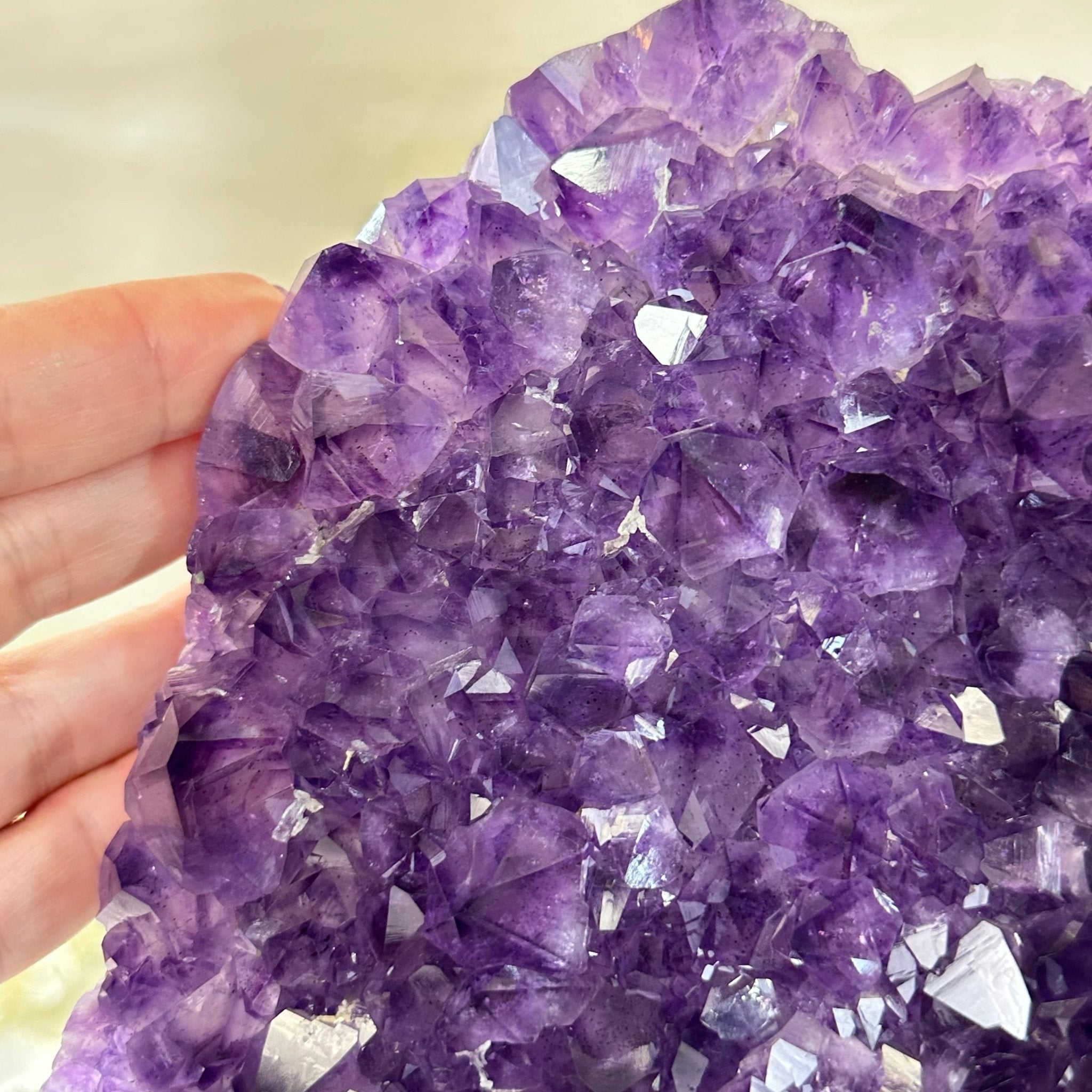 Extra Quality Amethyst Cluster, Cement Base, 16.8 lbs & 11" Tall #5614 - 0150 - Brazil GemsBrazil GemsExtra Quality Amethyst Cluster, Cement Base, 16.8 lbs & 11" Tall #5614 - 0150Clusters on Cement Bases5614 - 0150