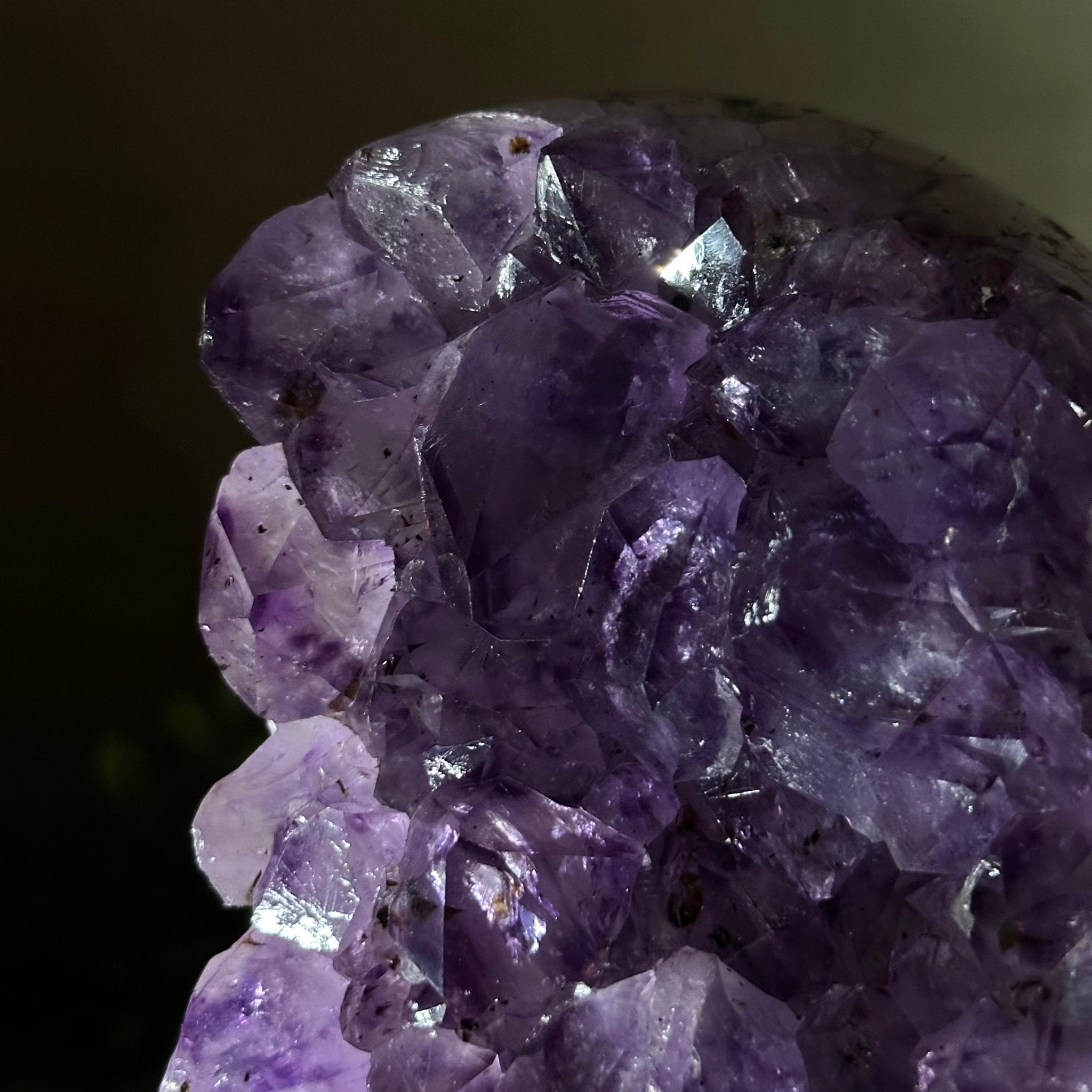 Extra Quality Amethyst Cluster, Cement Base, 6.9 lbs & 8.1" Tall #5614 - 0125 - Brazil GemsBrazil GemsExtra Quality Amethyst Cluster, Cement Base, 6.9 lbs & 8.1" Tall #5614 - 0125Clusters on Cement Bases5614 - 0125