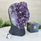 Extra Quality Amethyst Cluster, Cement Base, 8.3 lbs & 8.6" Tall #5614 - 0128 - Brazil GemsBrazil GemsExtra Quality Amethyst Cluster, Cement Base, 8.3 lbs & 8.6" Tall #5614 - 0128Clusters on Cement Bases5614 - 0128