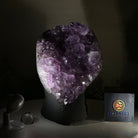 Extra Quality Amethyst Cluster, Cement Base, 8.3 lbs & 8.6" Tall #5614 - 0128 - Brazil GemsBrazil GemsExtra Quality Amethyst Cluster, Cement Base, 8.3 lbs & 8.6" Tall #5614 - 0128Clusters on Cement Bases5614 - 0128