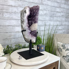 Extra Quality Amethyst Cluster on a Metal Base, 31.5 lbs & 18.4" Tall #5491 - 0197 - Brazil GemsBrazil GemsExtra Quality Amethyst Cluster on a Metal Base, 31.5 lbs & 18.4" Tall #5491 - 0197Clusters on Fixed Bases5491 - 0197