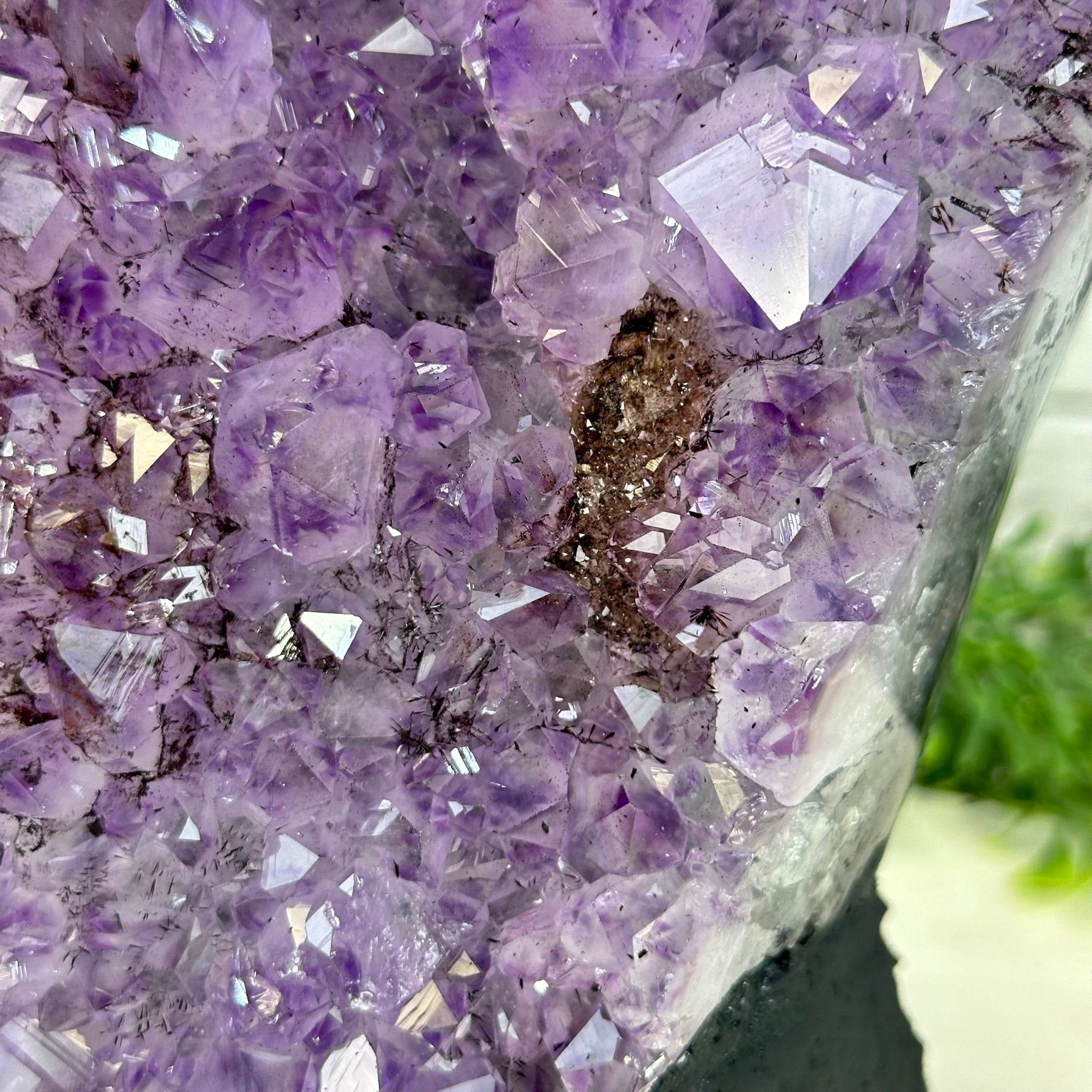 Extra Quality Amethyst Cluster on Cement Base, 12.3 lbs and 10" Tall #5614-0101 - Brazil GemsBrazil GemsExtra Quality Amethyst Cluster on Cement Base, 12.3 lbs and 10" Tall #5614-0101Clusters on Cement Bases5614-0101