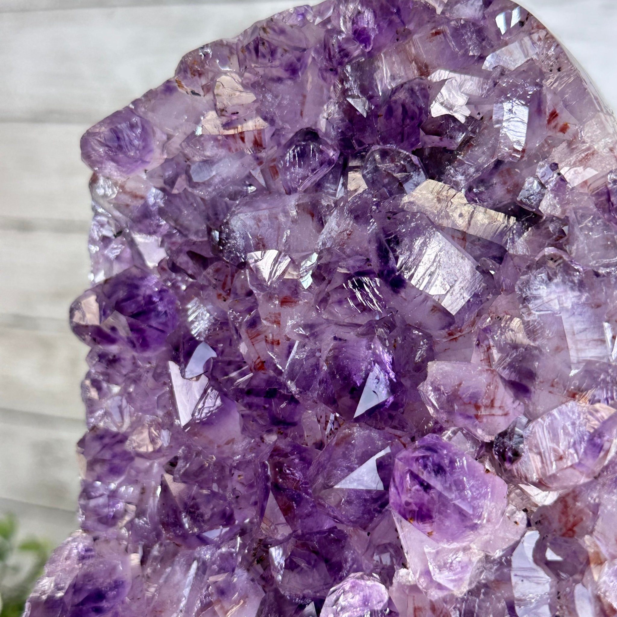 Extra Quality Amethyst Cluster on Cement Base, 12.8 lbs and 11.75" Tall #5614-0103 - Brazil GemsBrazil GemsExtra Quality Amethyst Cluster on Cement Base, 12.8 lbs and 11.75" Tall #5614-0103Clusters on Cement Bases5614-0103