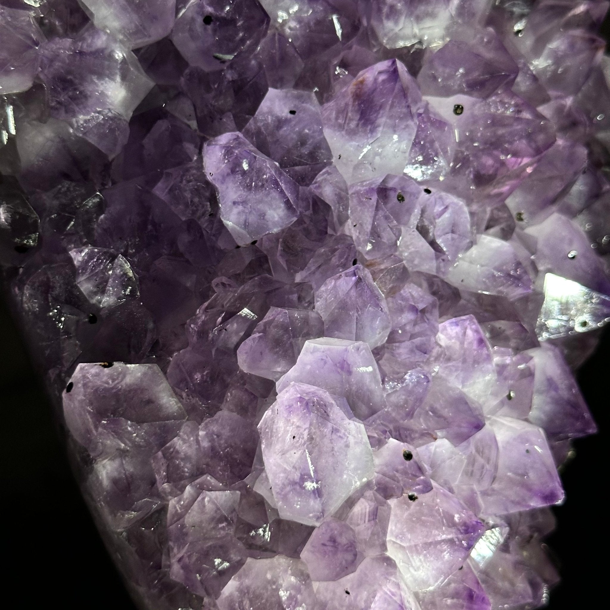 Extra Quality Amethyst Cluster on Cement Base, 13.3 lbs and 12.6" Tall #5614-0106 - Brazil GemsBrazil GemsExtra Quality Amethyst Cluster on Cement Base, 13.3 lbs and 12.6" Tall #5614-0106Clusters on Cement Bases5614-0106