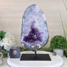 Extra Quality Amethyst Cluster on Metal Base, 20.6 lbs & 13.9" Tall #5491 - 0192 - Brazil GemsBrazil GemsExtra Quality Amethyst Cluster on Metal Base, 20.6 lbs & 13.9" Tall #5491 - 0192Clusters on Fixed Bases5491 - 0192