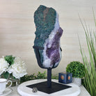 Extra Quality Amethyst Cluster on Metal Base, 28.9 lbs & 18.8" Tall #5491 - 0195 - Brazil GemsBrazil GemsExtra Quality Amethyst Cluster on Metal Base, 28.9 lbs & 18.8" Tall #5491 - 0195Clusters on Fixed Bases5491 - 0195