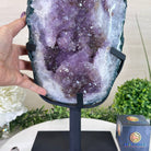 Extra Quality Amethyst Cluster on Metal Base, 28.9 lbs & 18.8" Tall #5491 - 0195 - Brazil GemsBrazil GemsExtra Quality Amethyst Cluster on Metal Base, 28.9 lbs & 18.8" Tall #5491 - 0195Clusters on Fixed Bases5491 - 0195