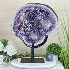 Extra Quality Amethyst Crystal Slice on Stand, 33.1 lbs & 19.6" Tall #5621AM - 005 - Brazil GemsBrazil GemsExtra Quality Amethyst Crystal Slice on Stand, 33.1 lbs & 19.6" Tall #5621AM - 005Slices on Fixed Bases5621AM - 005