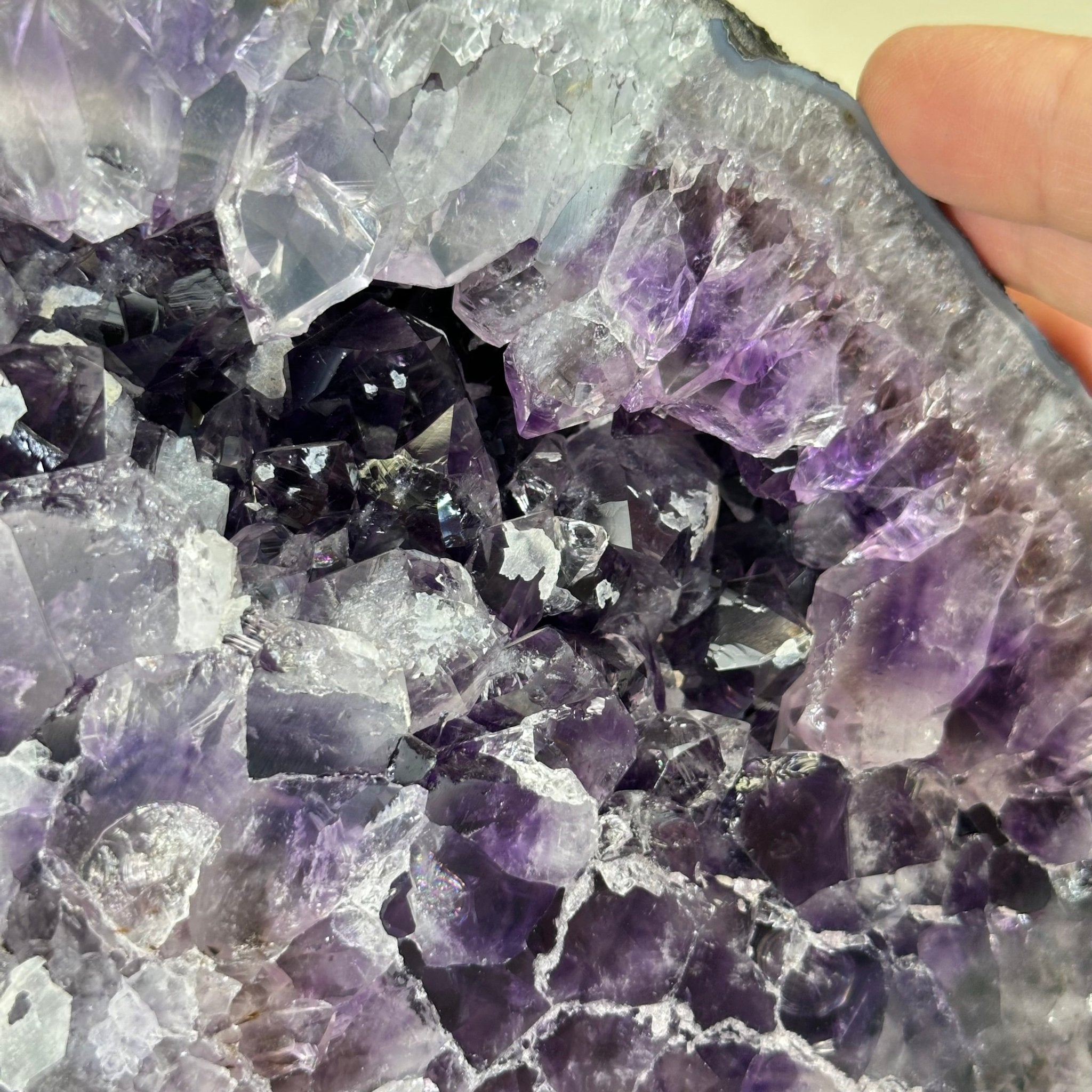 Extra Quality Amethyst Crystal Slice on Stand, 33.1 lbs & 19.6" Tall #5621AM - 005 - Brazil GemsBrazil GemsExtra Quality Amethyst Crystal Slice on Stand, 33.1 lbs & 19.6" Tall #5621AM - 005Slices on Fixed Bases5621AM - 005