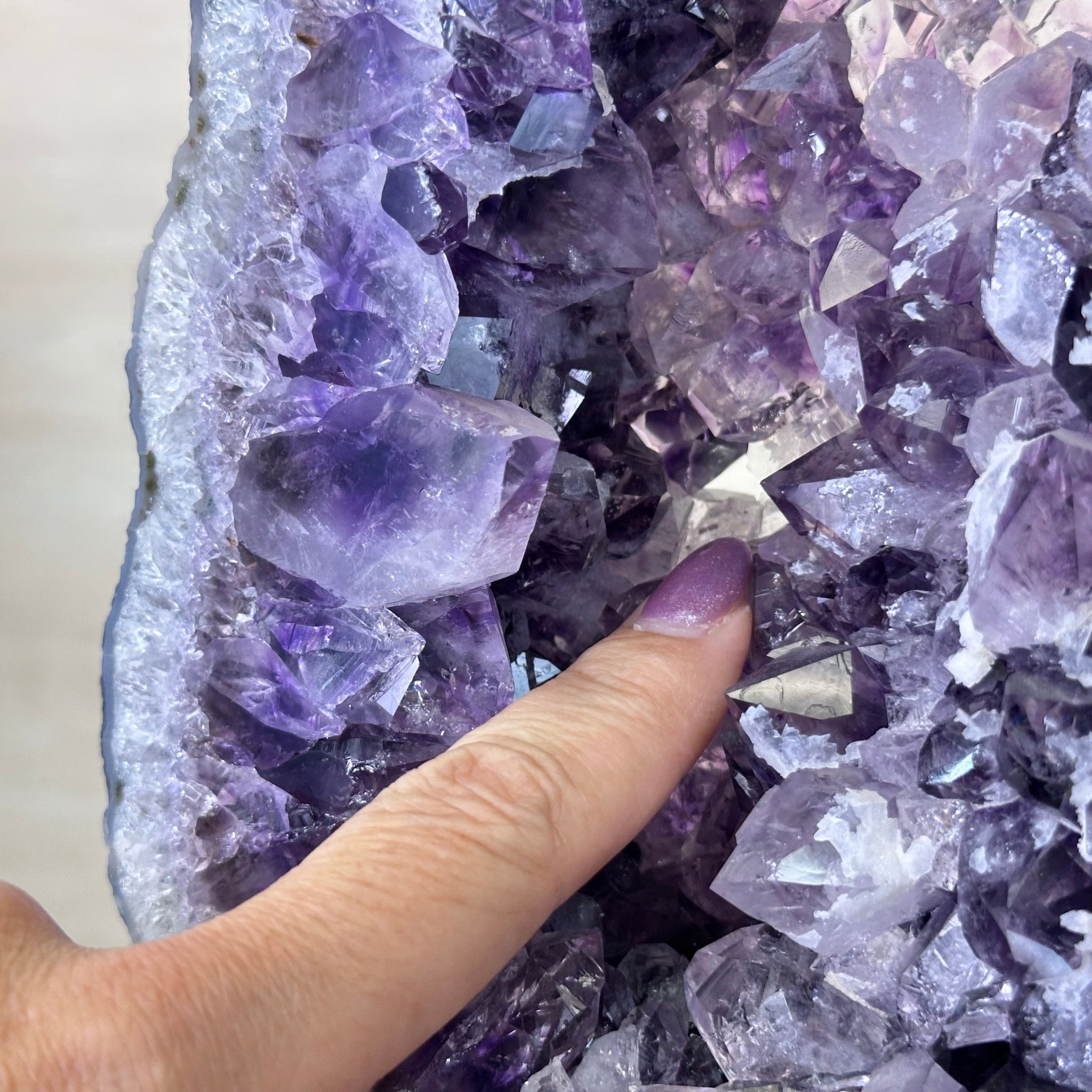 Extra Quality Amethyst Crystal Slice on Stand, 33.1 lbs & 19.6" Tall #5621AM - 005 - Brazil GemsBrazil GemsExtra Quality Amethyst Crystal Slice on Stand, 33.1 lbs & 19.6" Tall #5621AM - 005Slices on Fixed Bases5621AM - 005