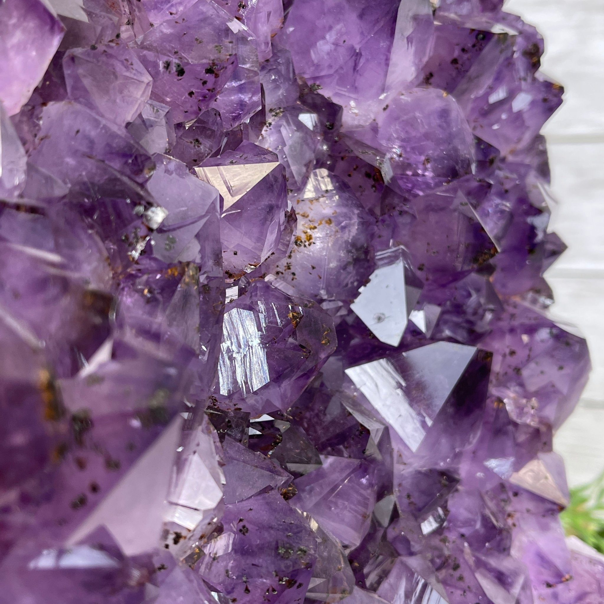 Extra Quality Amethyst Druse Cluster on Cement Base, 24 lbs and 10.5" Tall #5614-0026 - Brazil GemsBrazil GemsExtra Quality Amethyst Druse Cluster on Cement Base, 24 lbs and 10.5" Tall #5614-0026Clusters on Cement Bases5614-0026