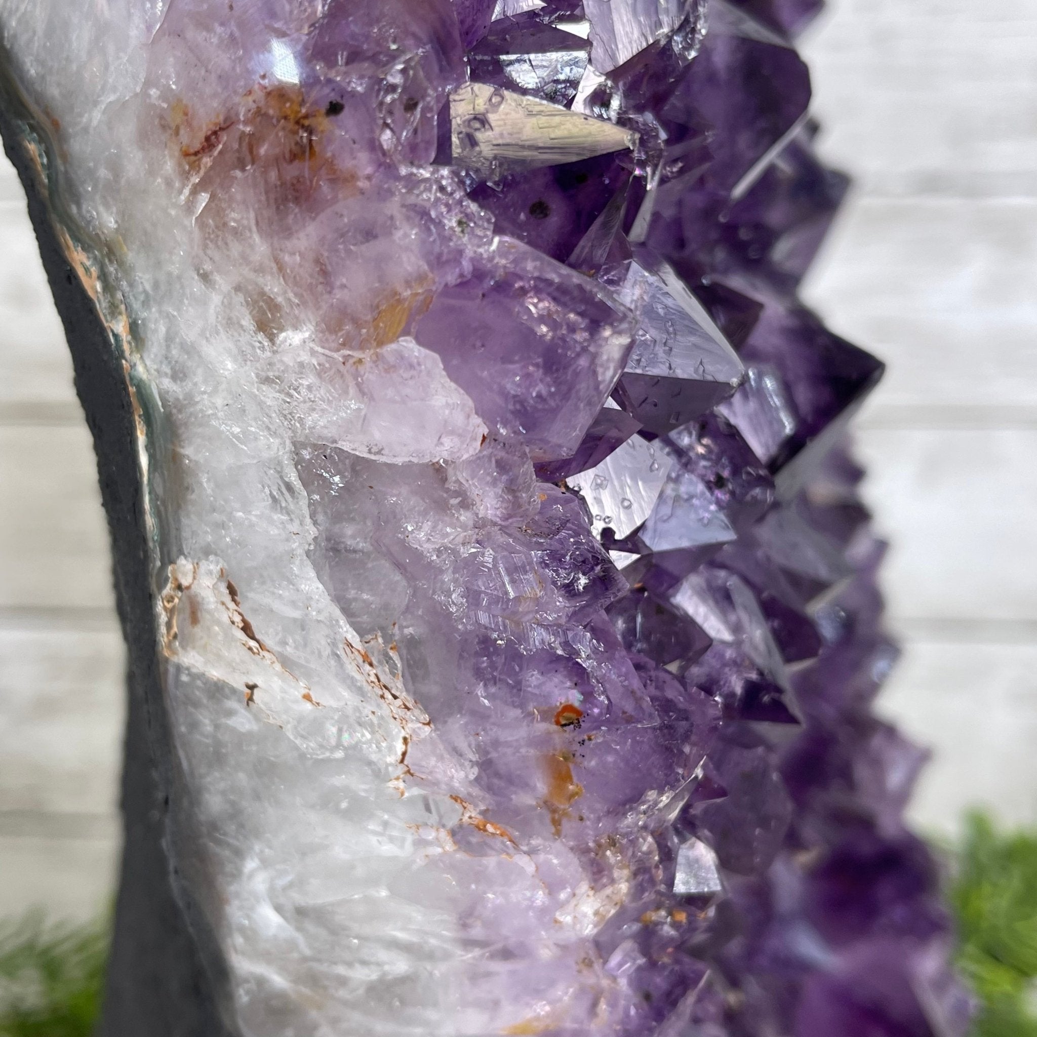 Extra Quality Amethyst Druse Cluster on Cement Base, 27.3 lbs and 12.4" Tall #5614-0072 - Brazil GemsBrazil GemsExtra Quality Amethyst Druse Cluster on Cement Base, 27.3 lbs and 12.4" Tall #5614-0072Clusters on Cement Bases5614-0072