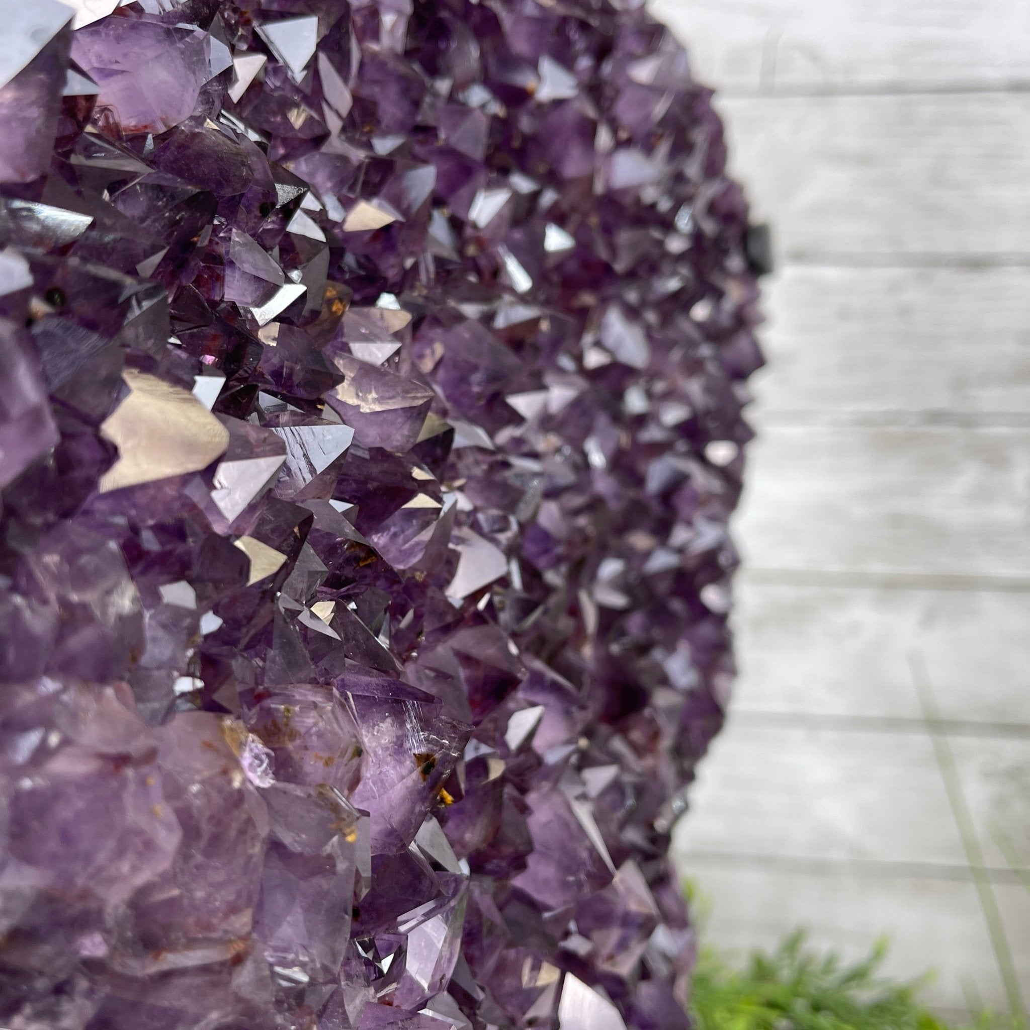 Extra Quality Amethyst Heart Geode, metal stand, 50 lbs & 19" Tall #5463-0190 by Brazil Gems - Brazil GemsBrazil GemsExtra Quality Amethyst Heart Geode, metal stand, 50 lbs & 19" Tall #5463-0190 by Brazil GemsHearts5463-0190