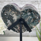 Extra Quality Amethyst Heart Geode, metal & wood stand, 10.5" Tall & 4.5 lbs #5463-0178 by Brazil Gems - Brazil GemsBrazil GemsExtra Quality Amethyst Heart Geode, metal & wood stand, 10.5" Tall & 4.5 lbs #5463-0178 by Brazil GemsHearts5463-0178