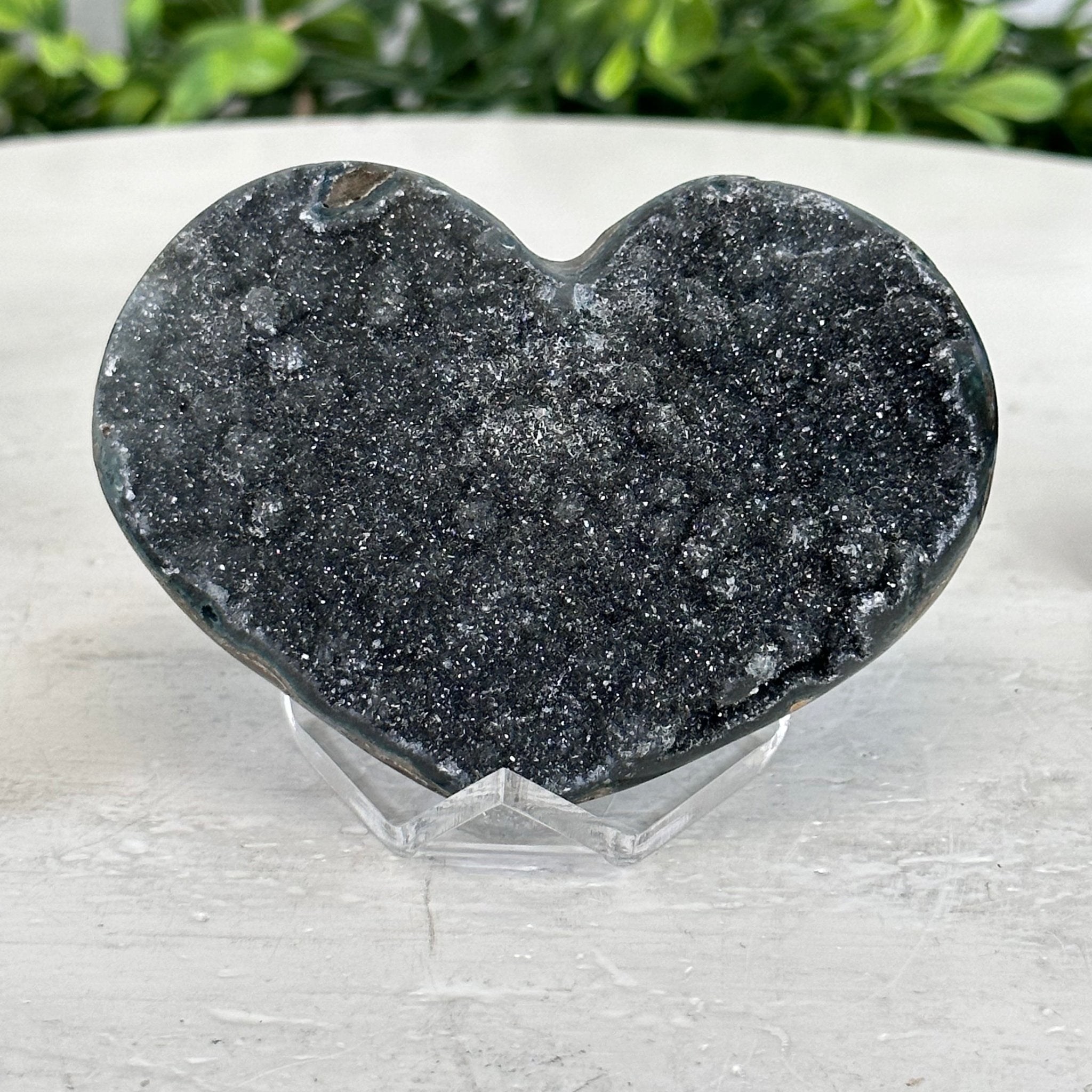 Extra Quality Amethyst Heart Geode on an Acrylic Stand, 0.34 lbs & 2.25" Tall #5462-0028 by Brazil Gems - Brazil GemsBrazil GemsExtra Quality Amethyst Heart Geode on an Acrylic Stand, 0.34 lbs & 2.25" Tall #5462-0028 by Brazil GemsHearts5462-0028