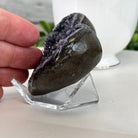 Extra Quality Amethyst Heart Geode on an Acrylic Stand, 0.41 lbs & 2.4" Tall #5462-0035 by Brazil Gems - Brazil GemsBrazil GemsExtra Quality Amethyst Heart Geode on an Acrylic Stand, 0.41 lbs & 2.4" Tall #5462-0035 by Brazil GemsHearts5462-0035