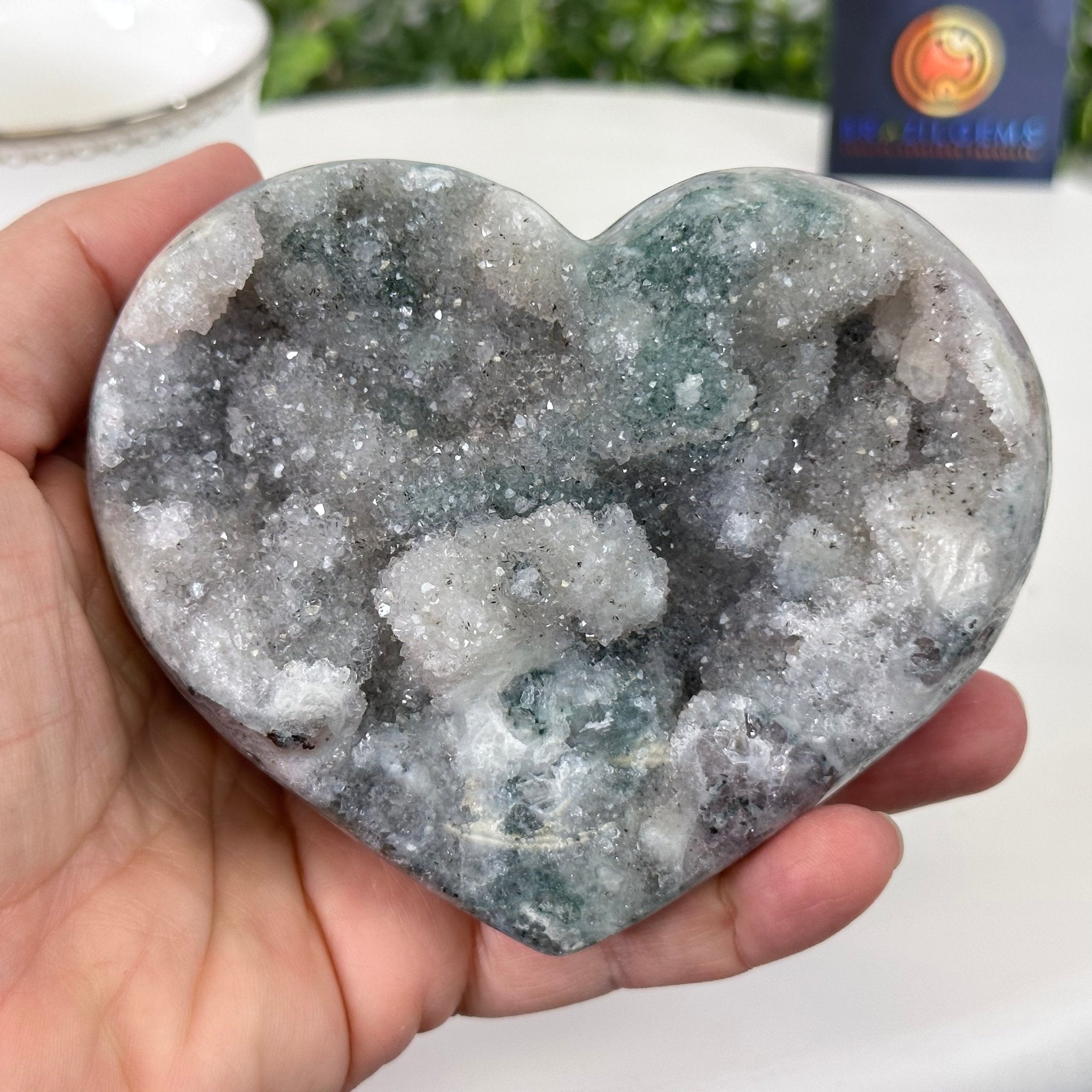 Extra Quality Amethyst Heart Geode on an Acrylic Stand, 1.26 lbs & 3.25" Tall #5462-0059 by Brazil Gems - Brazil GemsBrazil GemsExtra Quality Amethyst Heart Geode on an Acrylic Stand, 1.26 lbs & 3.25" Tall #5462-0059 by Brazil GemsHearts5462-0059
