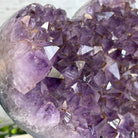 Extra Quality Amethyst Heart Geode w/ metal stand, 5.6 lbs & 8.2" Tall #5463-0327 - Brazil GemsBrazil GemsExtra Quality Amethyst Heart Geode w/ metal stand, 5.6 lbs & 8.2" Tall #5463-0327Hearts5463-0327