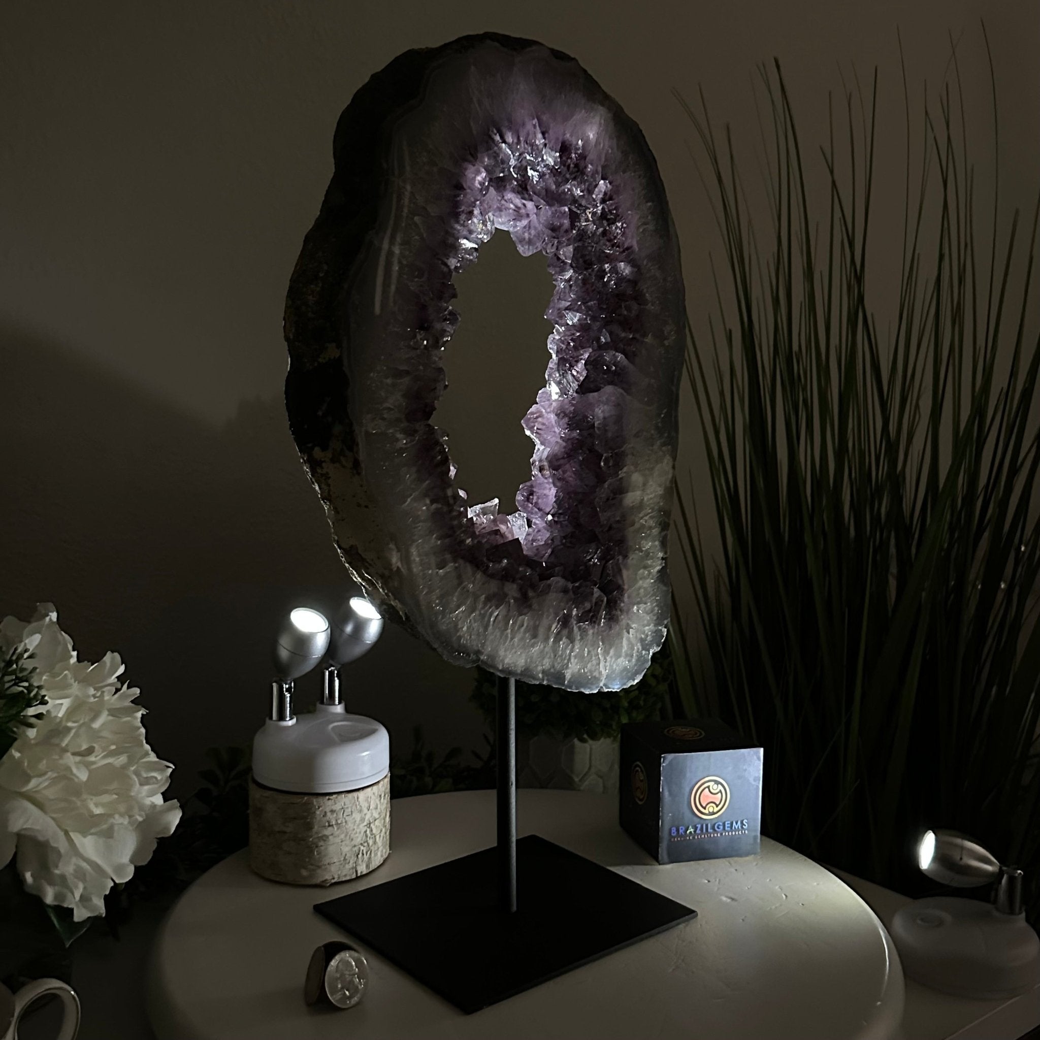 Extra Quality Amethyst Portal, 12.9 lbs & 17.1" Tall #5606 - 0123 - Brazil GemsBrazil GemsExtra Quality Amethyst Portal, 12.9 lbs & 17.1" Tall #5606 - 0123Portals on Fixed Bases5606 - 0123