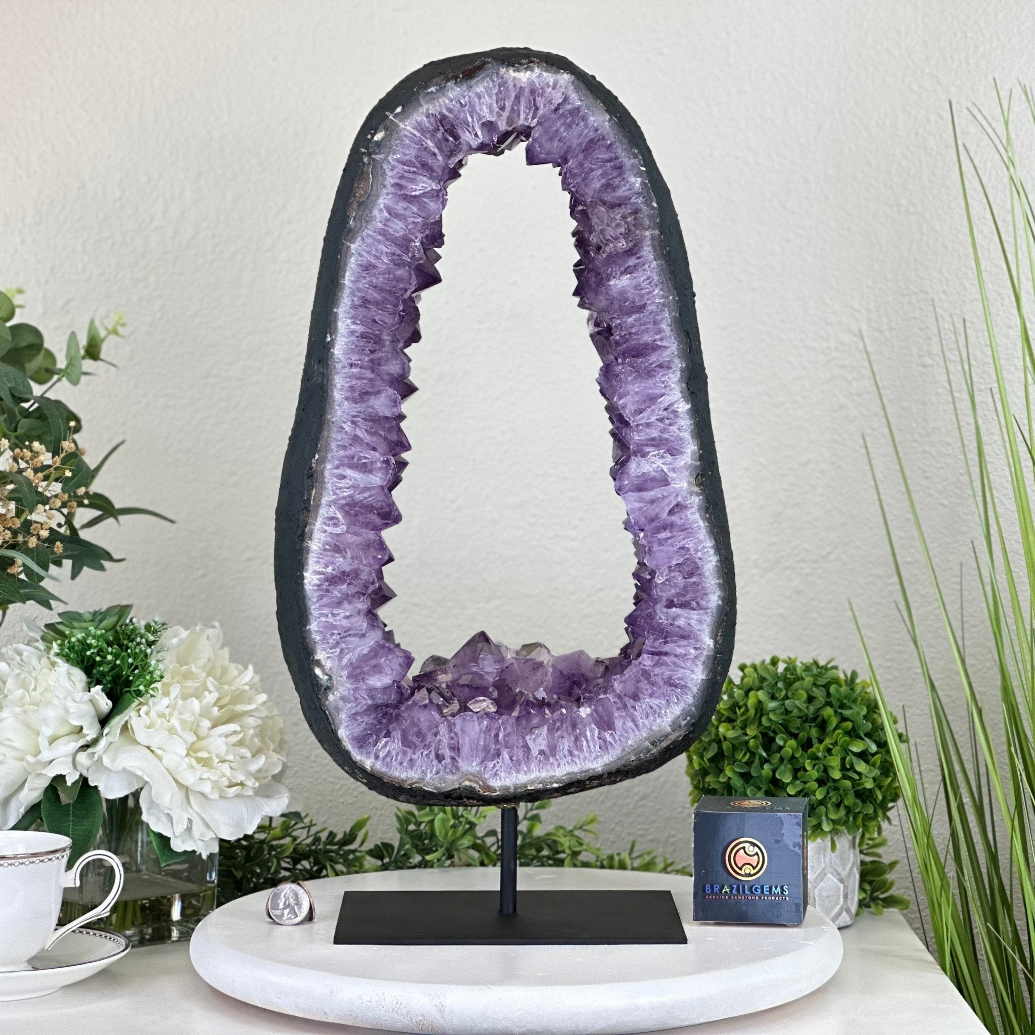 Extra Quality Amethyst Portal, 20.8 lbs & 20.1" Tall #5606 - 0125 - Brazil GemsBrazil GemsExtra Quality Amethyst Portal, 20.8 lbs & 20.1" Tall #5606 - 0125Portals on Fixed Bases5606 - 0125