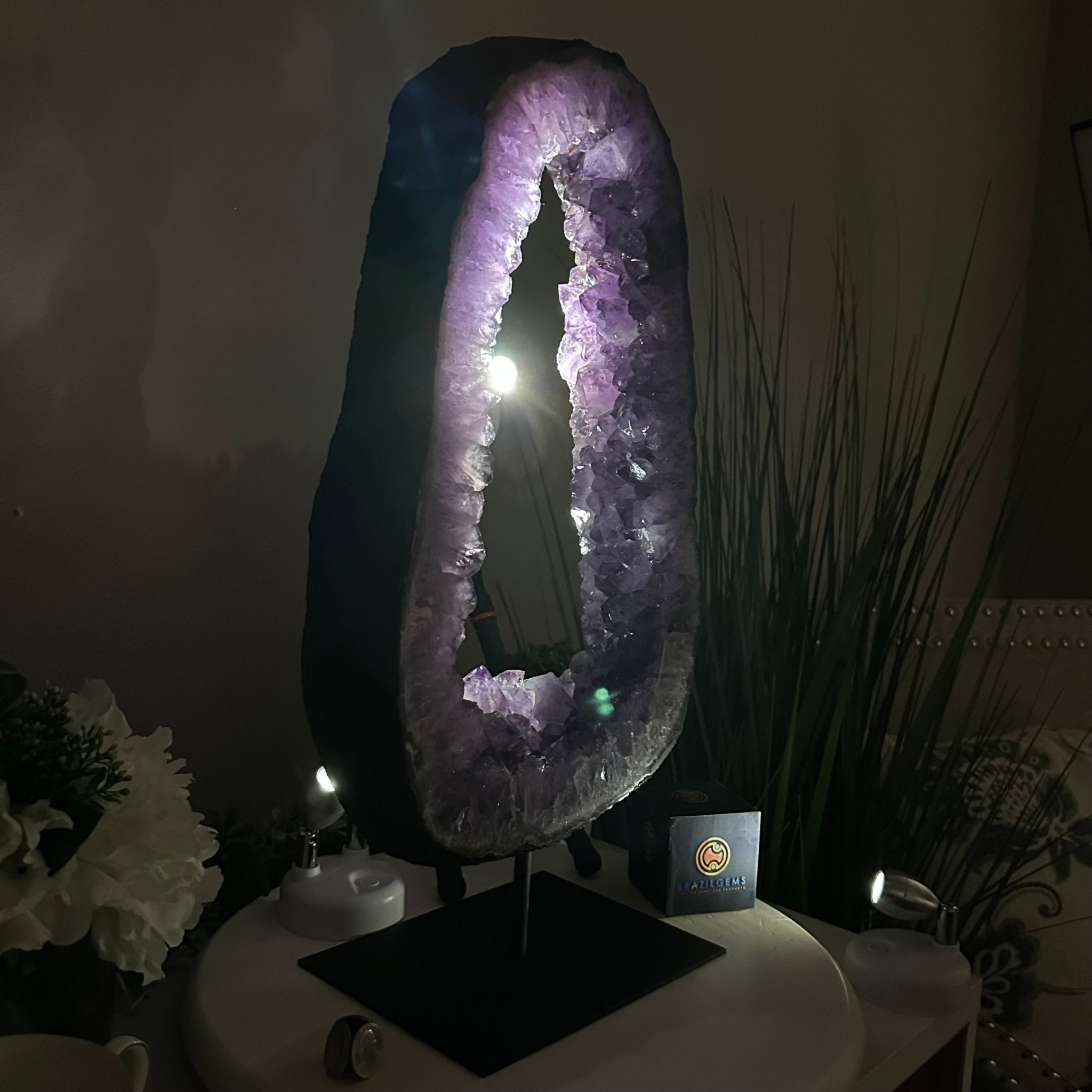 Extra Quality Amethyst Portal, 20.8 lbs & 20.1" Tall #5606 - 0125 - Brazil GemsBrazil GemsExtra Quality Amethyst Portal, 20.8 lbs & 20.1" Tall #5606 - 0125Portals on Fixed Bases5606 - 0125