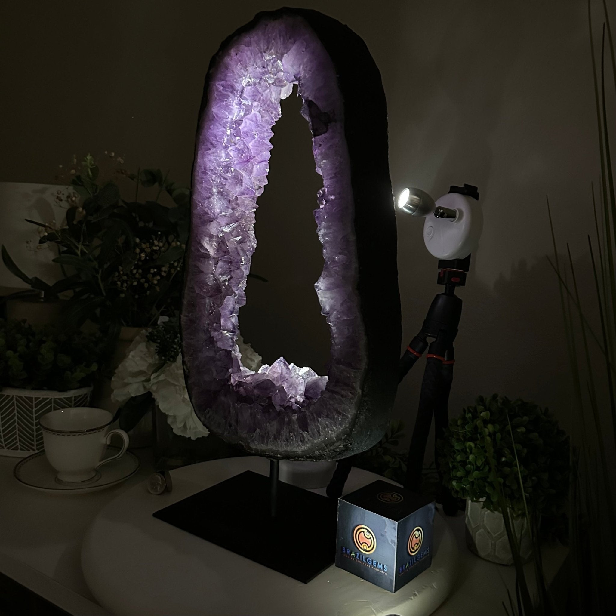 Extra Quality Amethyst Portal, 20.8 lbs & 20.1" Tall #5606 - 0125 - Brazil GemsBrazil GemsExtra Quality Amethyst Portal, 20.8 lbs & 20.1" Tall #5606 - 0125Portals on Fixed Bases5606 - 0125