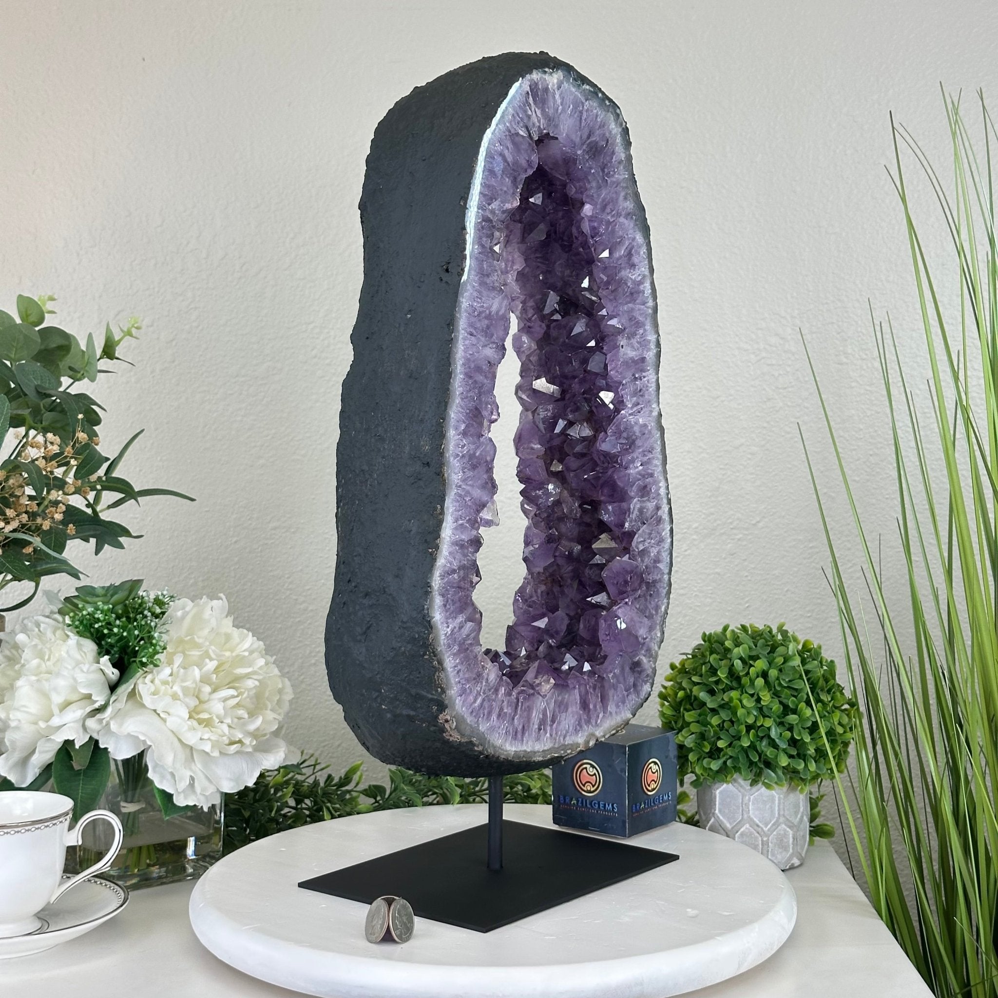 Extra Quality Amethyst Portal, 26.5 lbs & 19.9" Tall #5606 - 0128 - Brazil GemsBrazil GemsExtra Quality Amethyst Portal, 26.5 lbs & 19.9" Tall #5606 - 0128Portals on Fixed Bases5606 - 0128